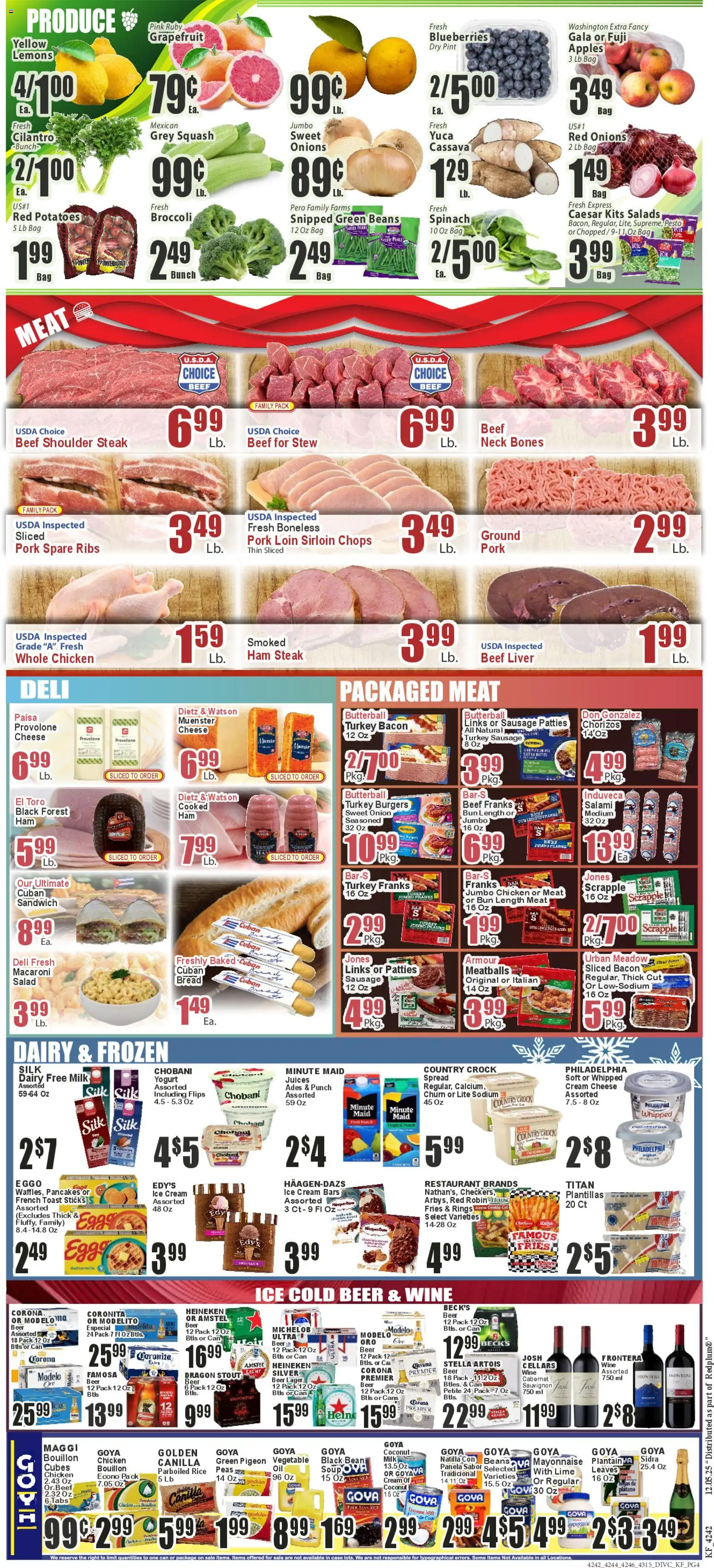Key Food Weekly Ad - valid from 05.12.2025 | Page: 4 | Products: Milk, Apples, Cream, Potatoes