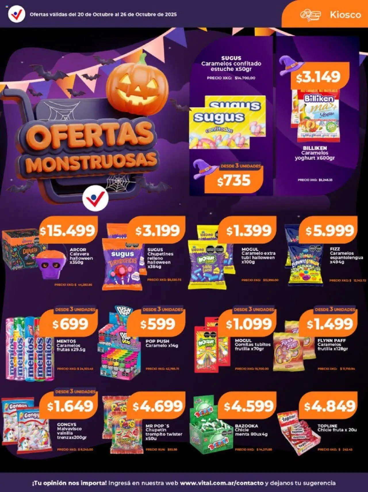 Vital - Ofertas - Neuquén │ válido desde el 20.10.2025 | Página: 19 | Productos: Gomitas, Frutilla, Yogur, Chicle