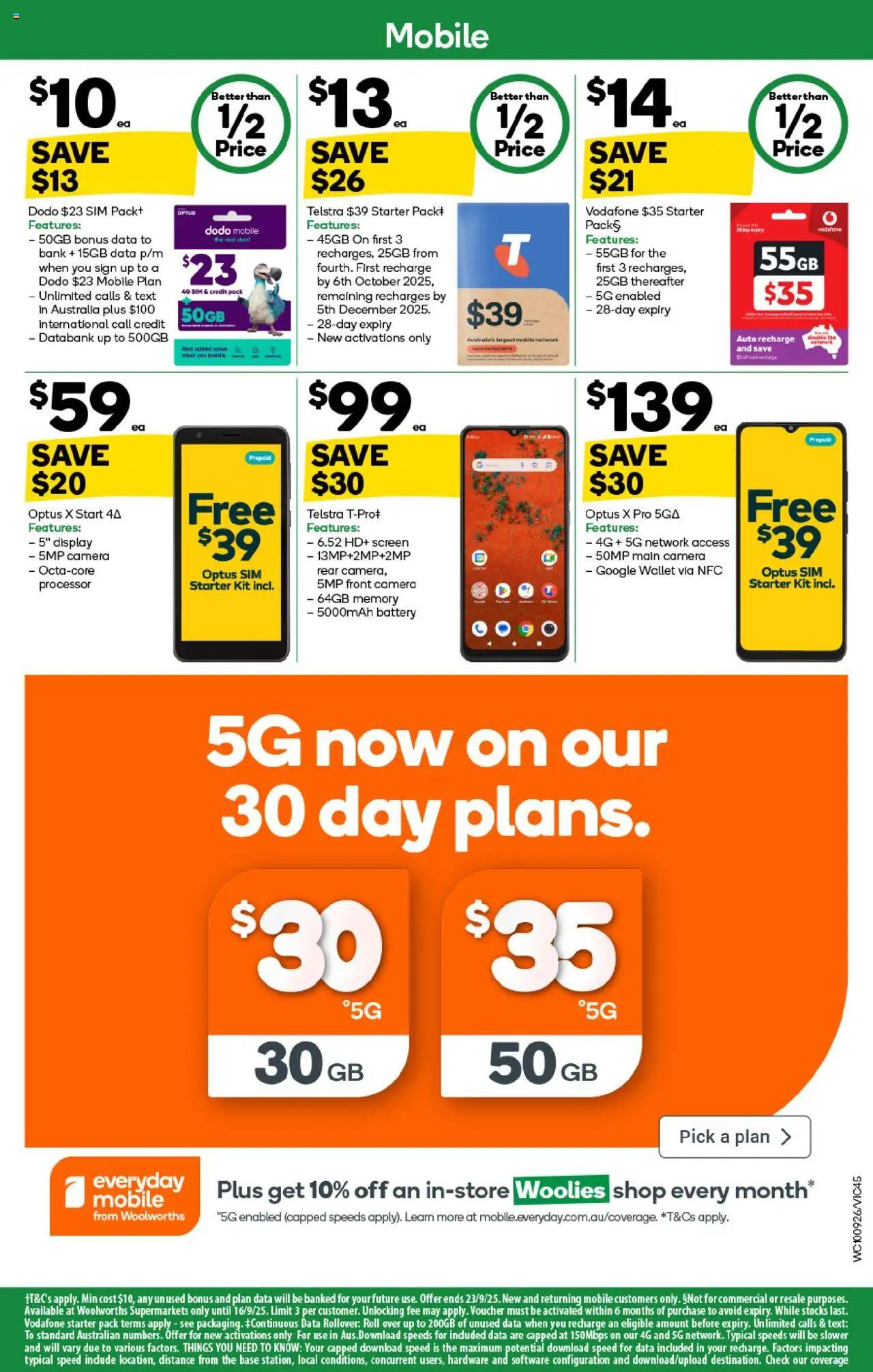 Woolworths catalogue - valid from 10.09.2025 | Page: 43 | Products: Battery, Wallet, Screen, Mobile