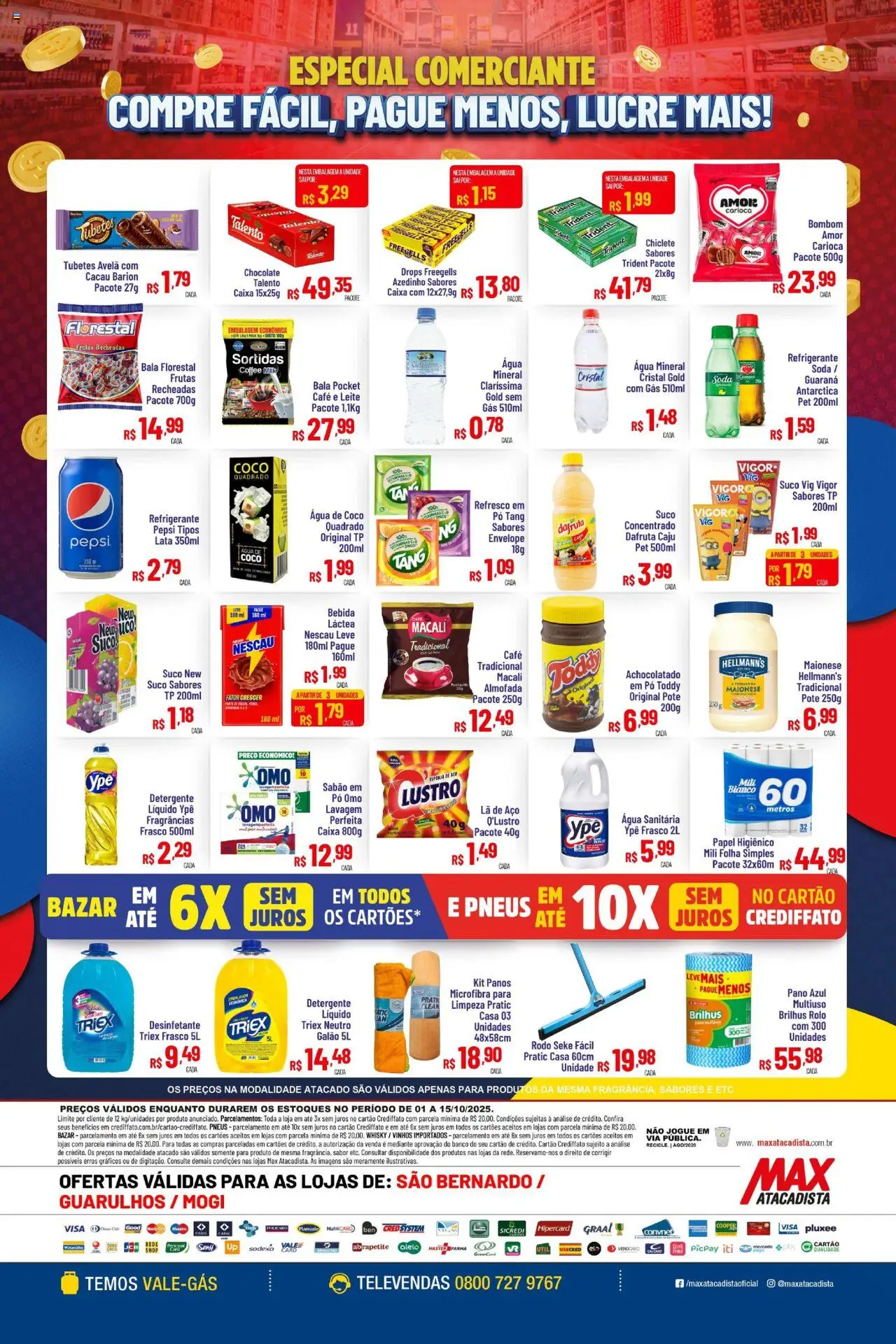 Max Atacadista Folheto - válido de 01.10.2025 | Página: 4 | Produtos: Caju, Nescau, Achocolatado, Bala