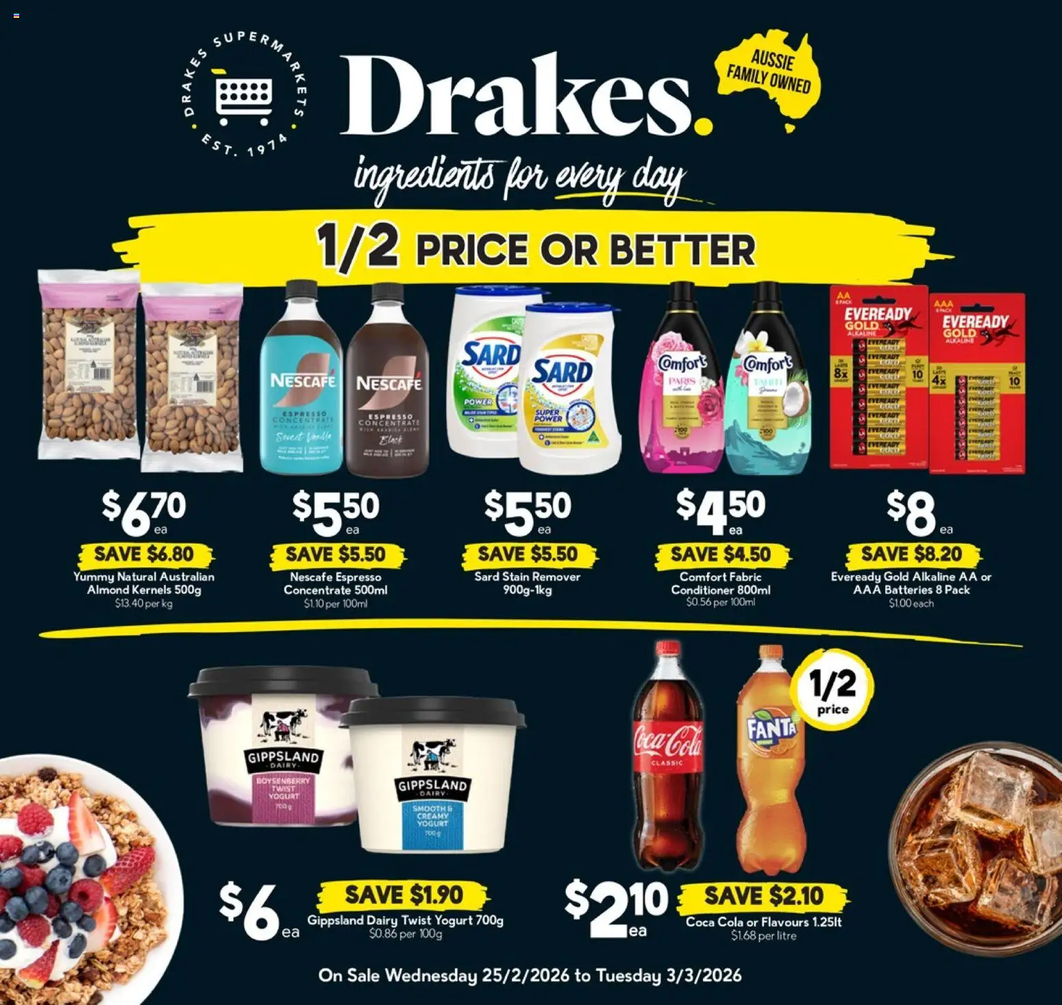 Drakes catalogue - valid from 25.02.2026 | Page: 16 | Products: Dairy, Conditioner, Stain remover, Batteries