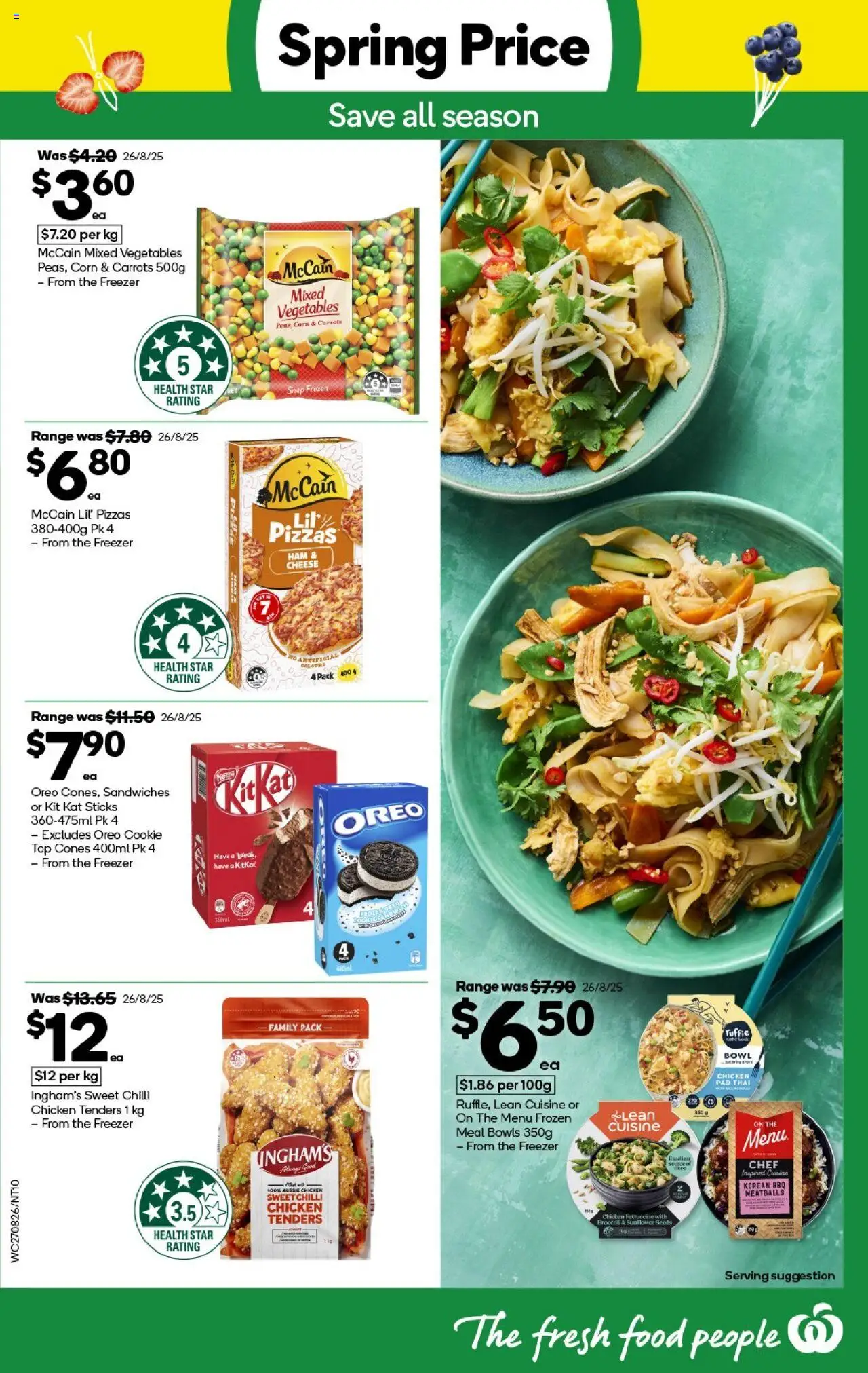 Woolworths catalogue - valid from 27.08.2025 | Page: 10 | Products: Ham, Chicken, Vegetables, Freezer