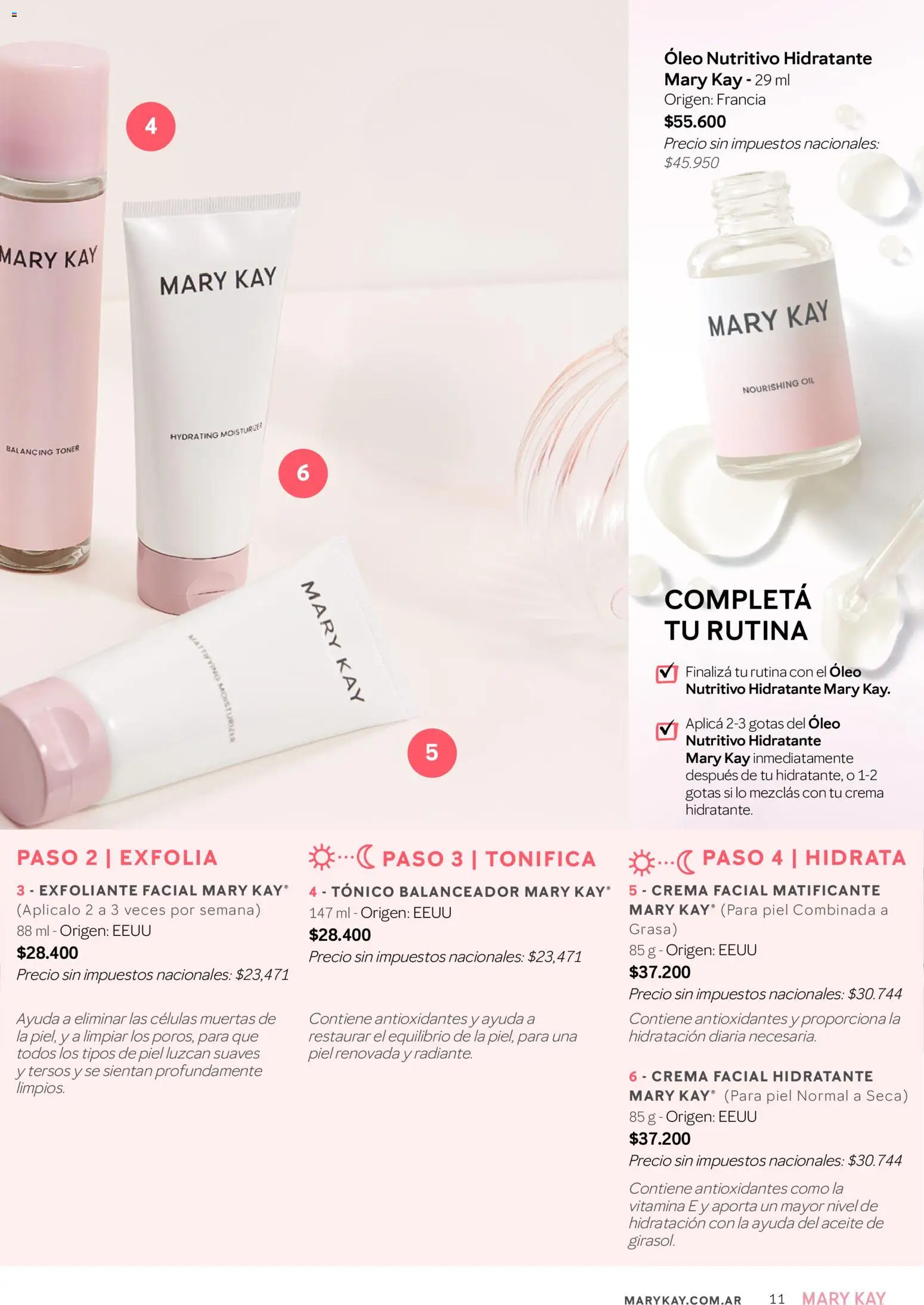 Mary Kay - Look Digital Otoño 2026 │ válido desde el 01.04.2026 | Página: 11 | Productos: Aceite, Exfoliante facial, Crema