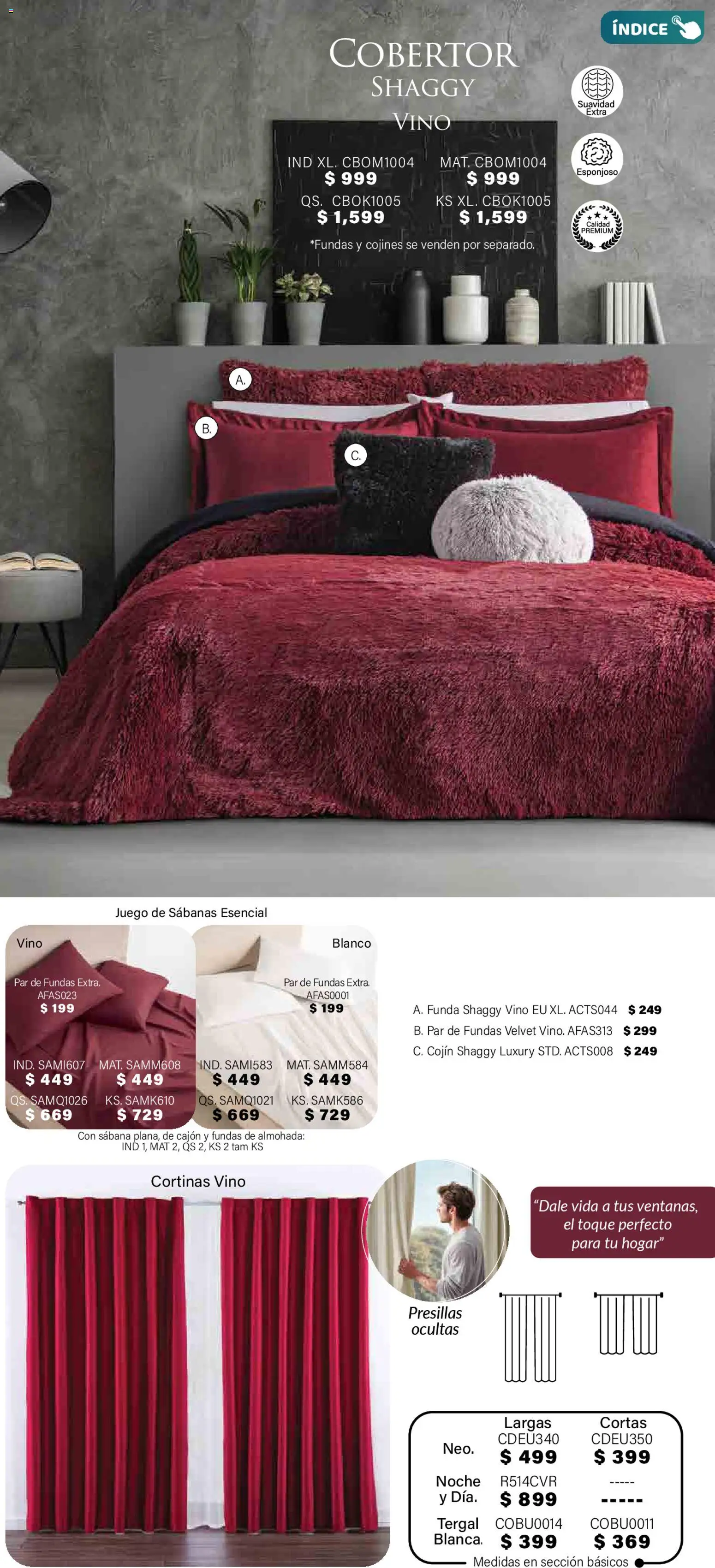 Nuevas ofertas de Colchas Concord válidas en toda la República Mexicana desde el 01.11.2025. ¡Encuentra las mejores ofertas en Colchas Concord Buen Fin! | Página: 344 | Productos: Juego, Vino, Sabanas, Cortinas