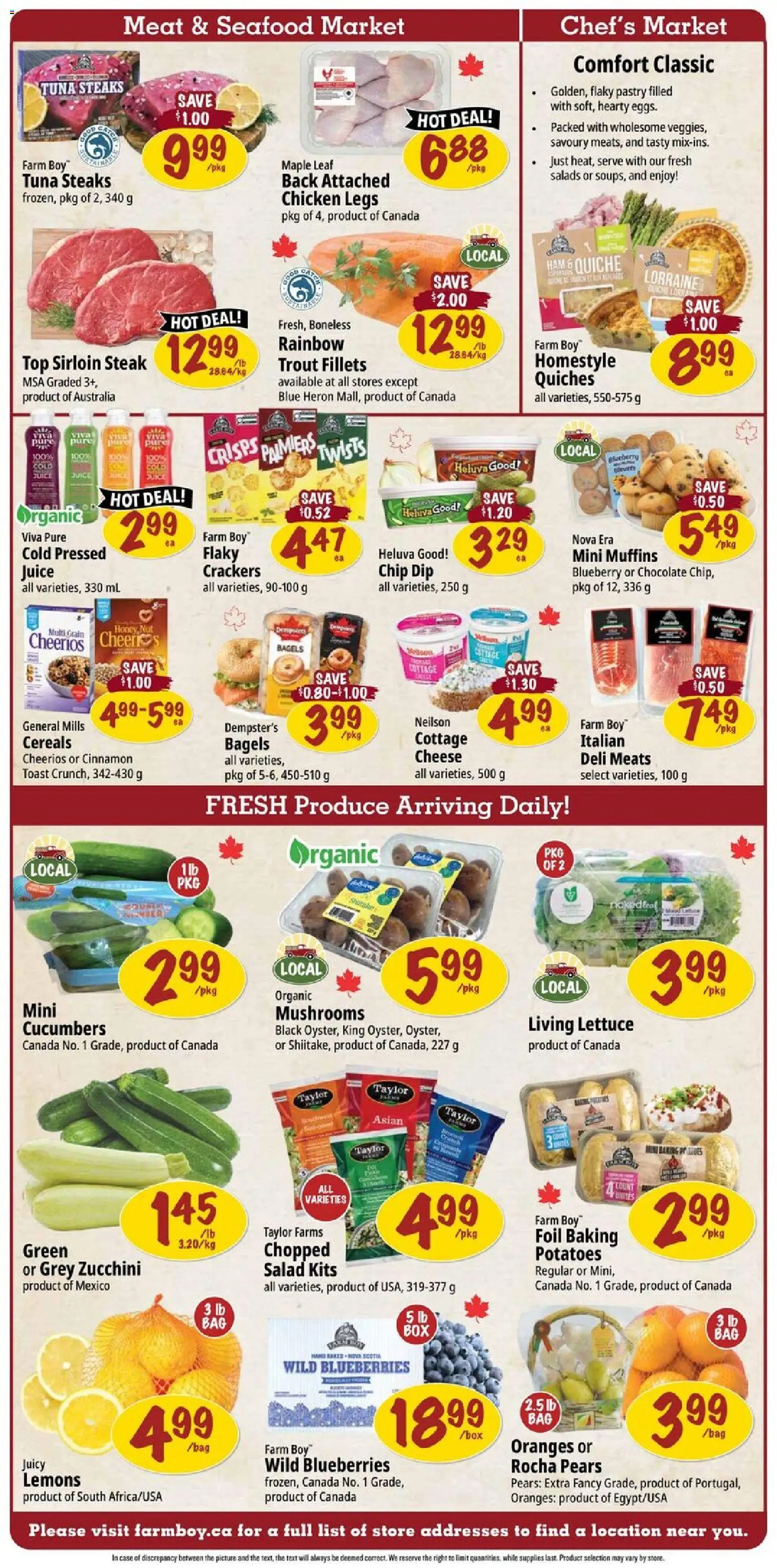 Farm Boy flyer valid from 09.04.2026 | Page: 2 | Products: Cheese, Ham, Chicken, Oranges