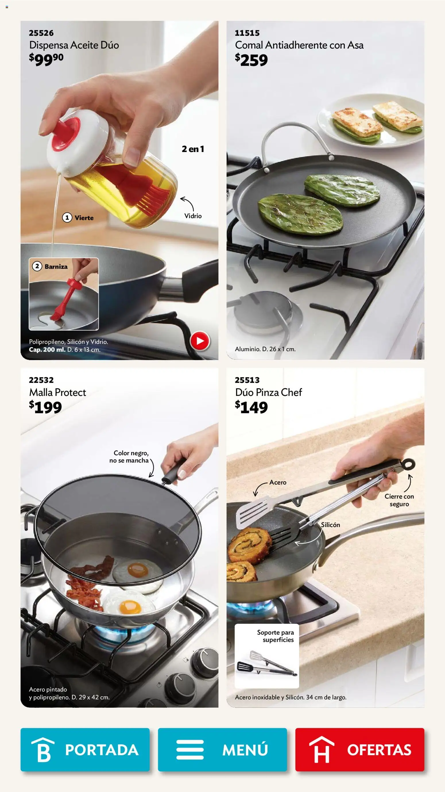 Nuevas ofertas de Betterware válidas en toda la República Mexicana desde el 03.11.2025. ¡Encuentra las mejores ofertas en Betterware campaña 11 2025! | Página: 45 | Productos: Aceite, Malla, Pinza