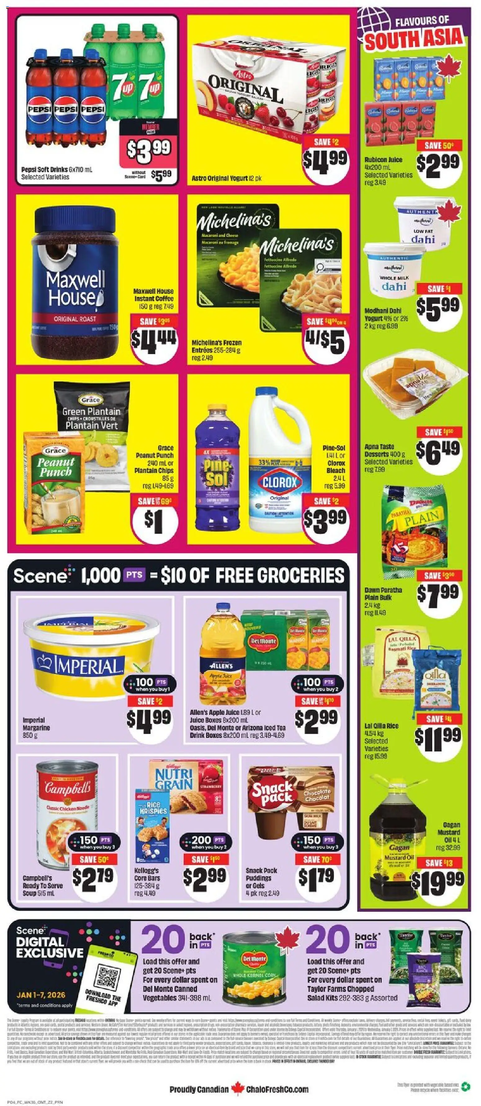 FreshCo flyer valid from 01.01.2026 | Page: 2 | Products: Rice, Milk, Yogurt, Coffee