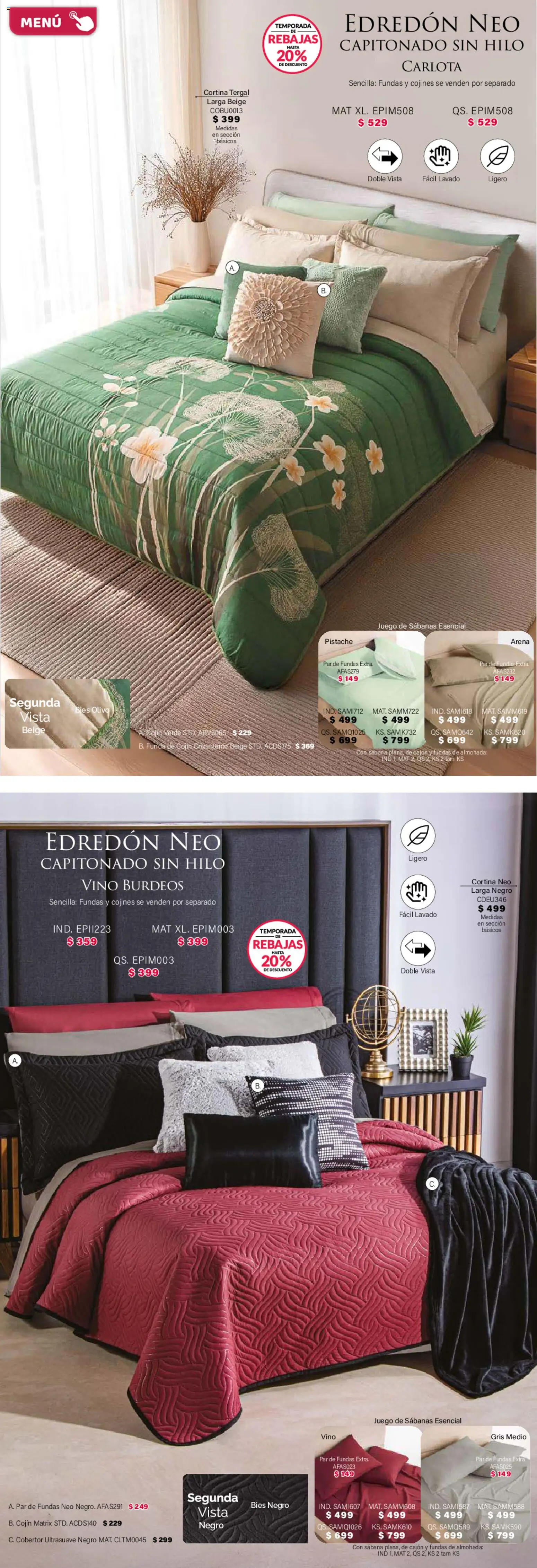 Nuevas ofertas de Colchas Concord válidas en toda la República Mexicana desde el 01.02.2026. ¡Encuentra las mejores ofertas en Colchas Concord catálogo! | Página: 67 | Productos: Cobertor, Almohada, Vino, Sabanas