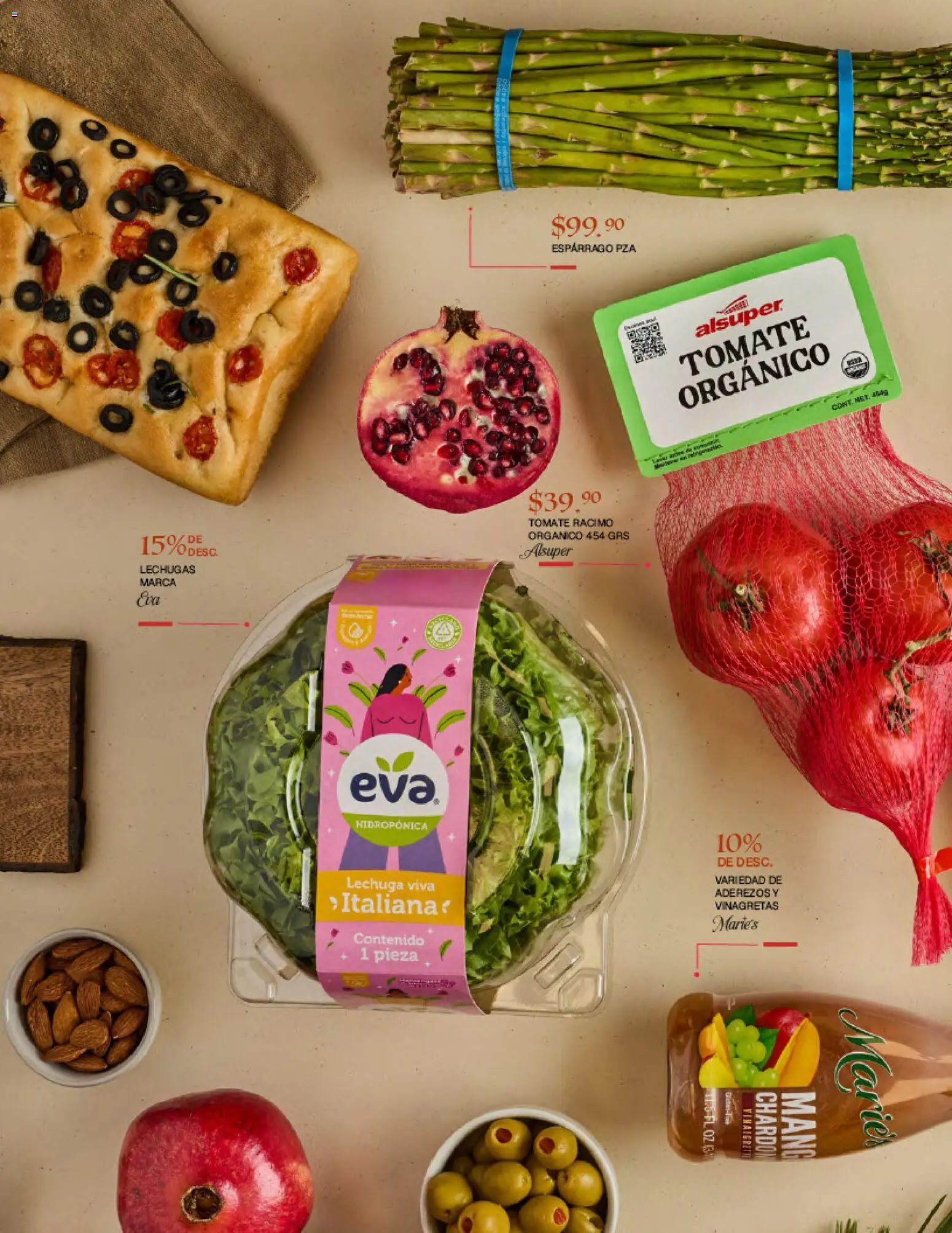 Nuevas ofertas de Alsuper válidas en toda la República Mexicana desde el 25.11.2025. ¡Encuentra las mejores ofertas en Alsuper folleto Gourmet Laguna, Saltillo, Durango, Zacatecas! | Página: 38 | Productos: Tomate, Lechuga, Mango