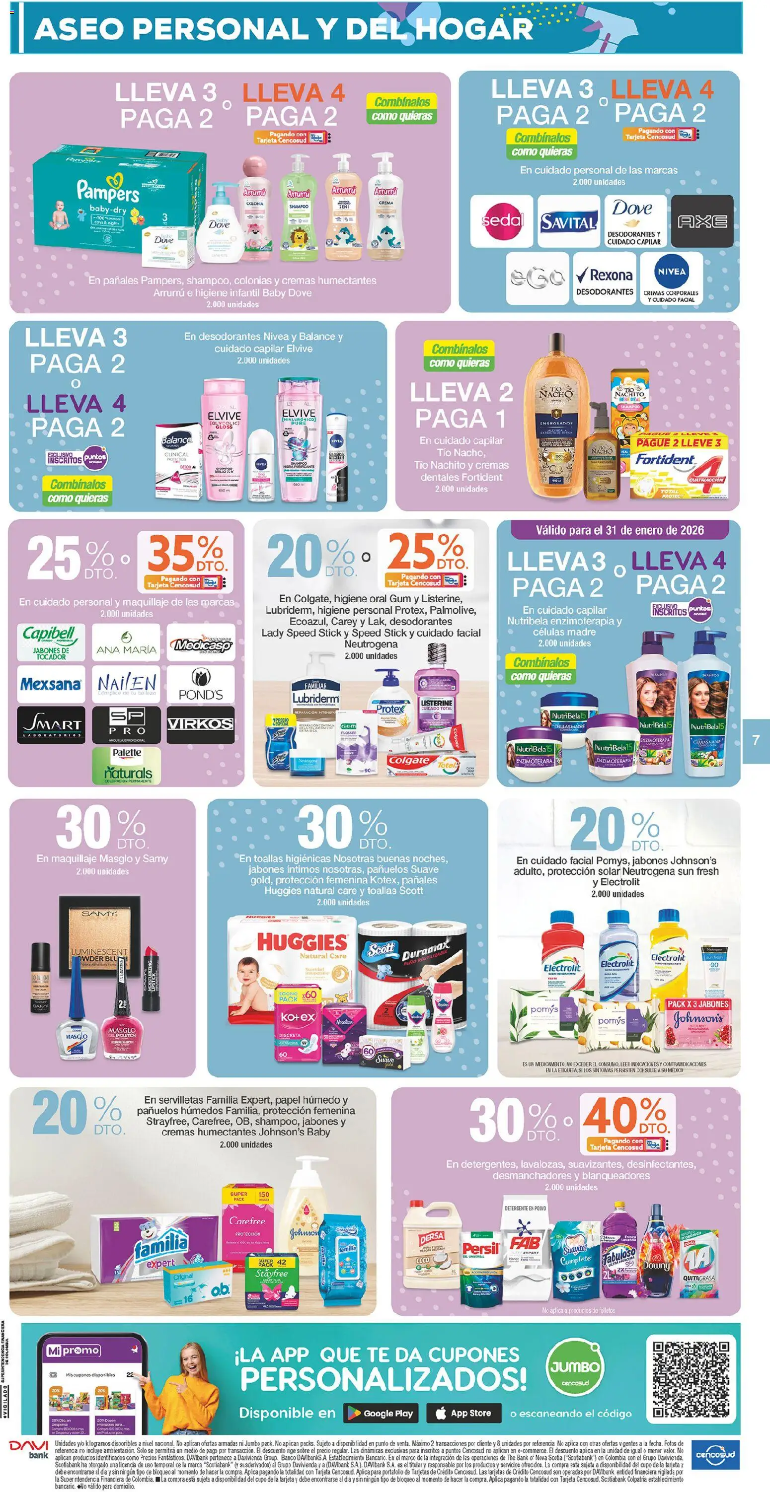 Jumbo revista - valida desde el 30.01.2026 | Página: 7 | Productos: Shampoo, Toallas, Detergente, Pañales