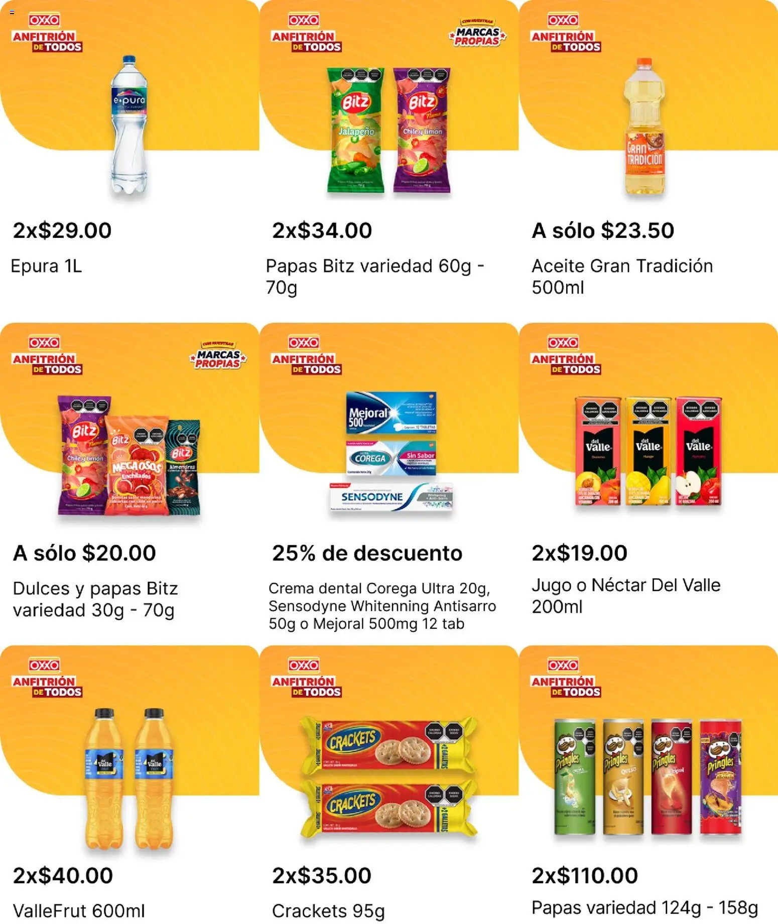 Nuevas ofertas de OXXO válidas en toda la República Mexicana desde el 16.04.2026. ¡Encuentra las mejores ofertas en OXXO folleto! | Página: 20 | Productos: Crema, Limón, Jugo, Galletas