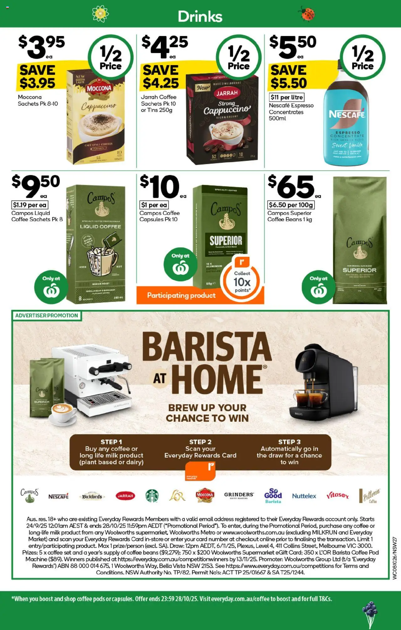 Woolworths catalogue - valid from 08.10.2025 | Page: 27 | Products: Plant, Water, Moccona, Nescafe