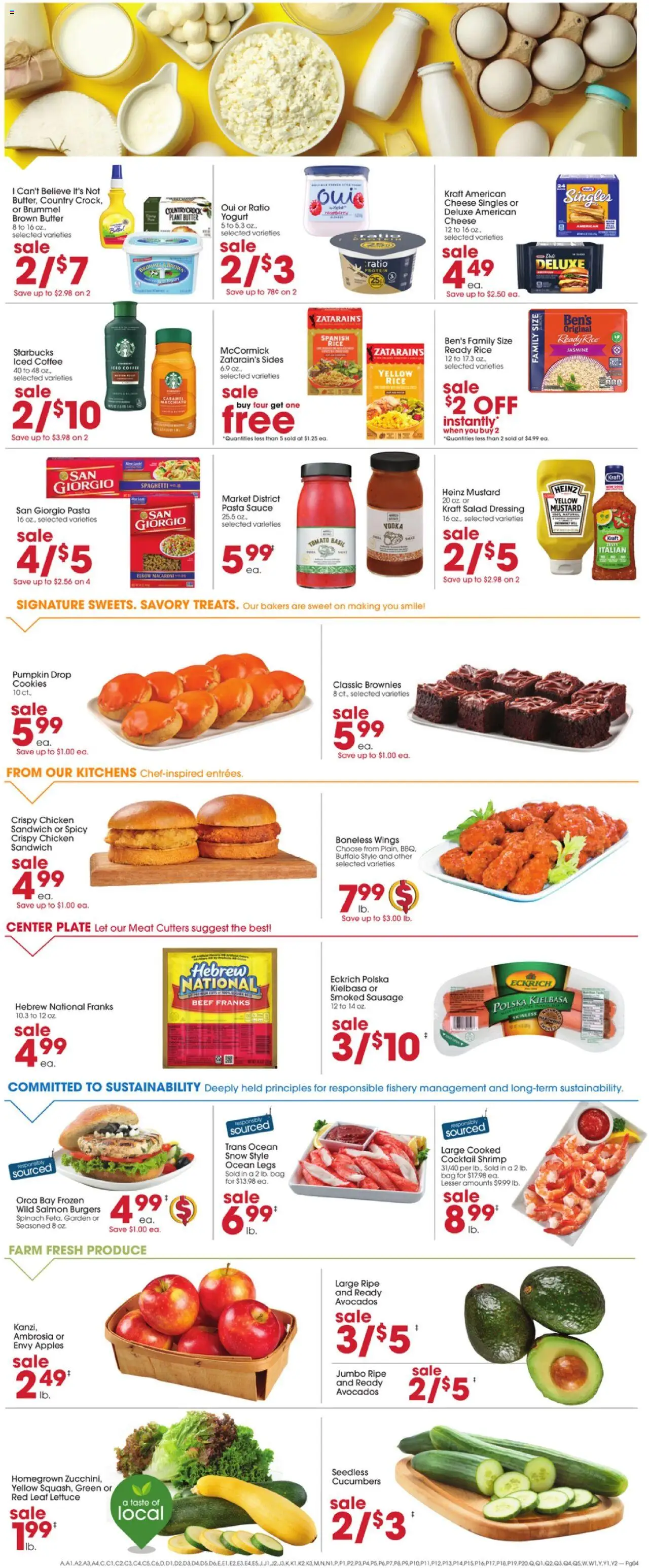 Giant Eagle Weekly Ad - valid from 14.08.2025 | Page: 6 | Products: Spinach, Yogurt, Sausage, Bag