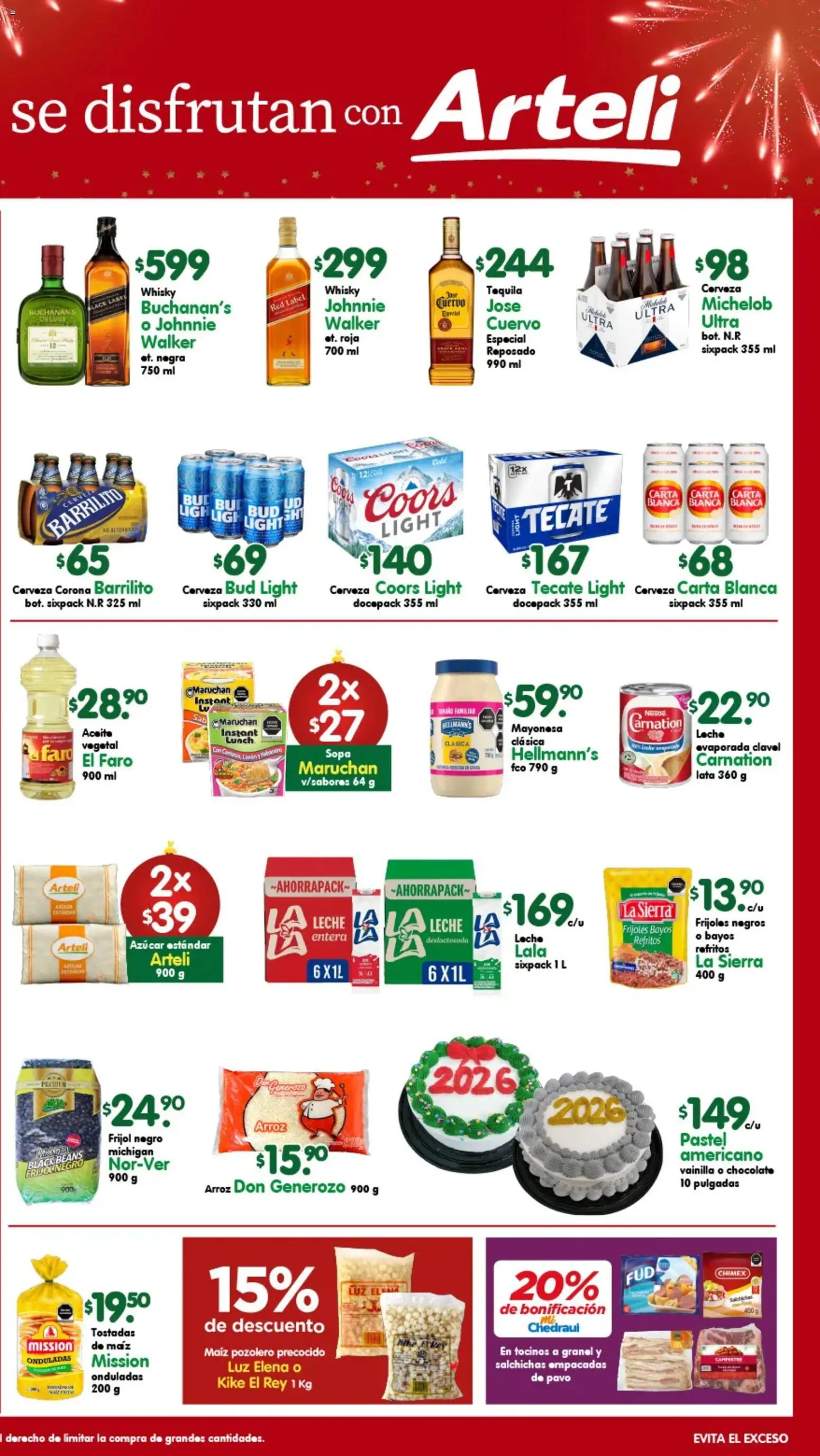 Nuevas ofertas de Arteli válidas en toda la República Mexicana desde el 29.12.2025. ¡Encuentra las mejores ofertas en Arteli folleto Express! | Página: 2 | Productos: Sopa, Aceite, Cerveza, Sierra