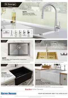 Preview of Harvey Norman March Bathroom and Tiles - valid from 11.03.2026 | Page: 14 | Products: Sink, Accessories, Mixer, Bathroom