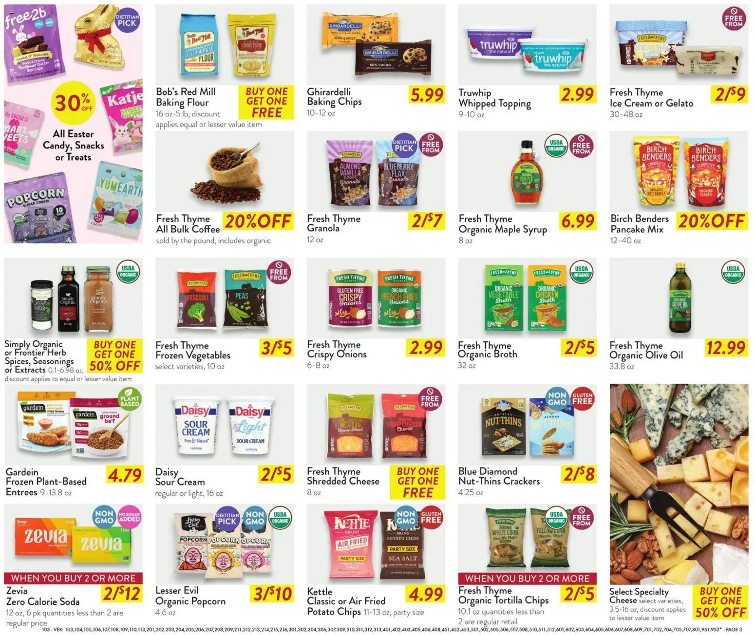 Fresh Thyme Weekly Ad - OH - valid from 01.04.2026 | Page: 7 | Products: Bed, Basket, Oil, Sour cream