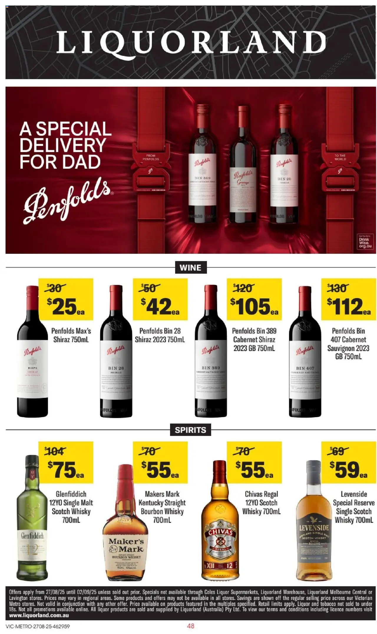 Liquorland catalogue - valid from 27.08.2025 | Page: 1 | Products: Wine, Bourbon, Scotch