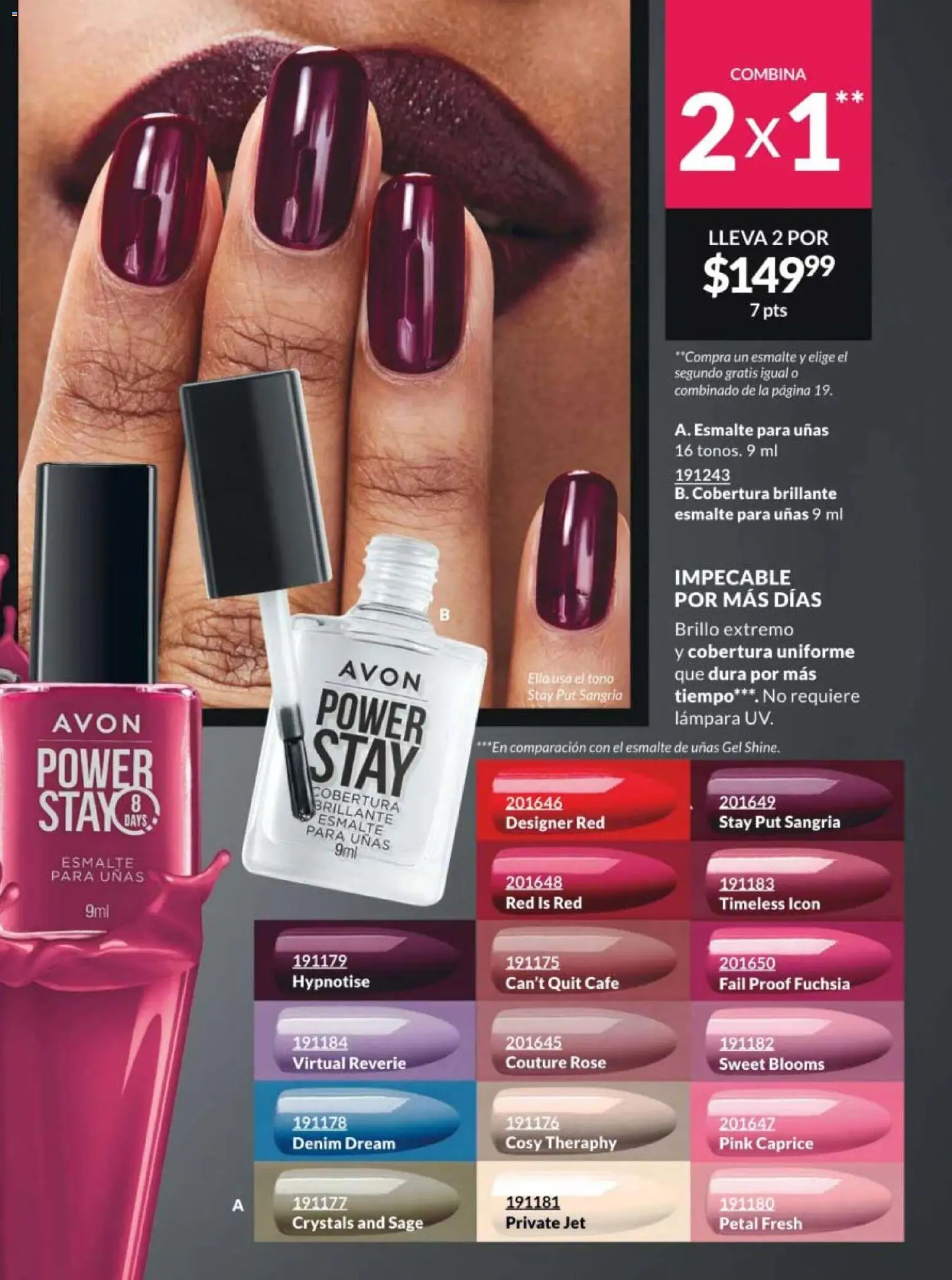 Nuevas ofertas de AVON válidas en toda la República Mexicana desde el 13.03.2026. ¡Encuentra las mejores ofertas en AVON campaña 5 2026! | Página: 19 | Productos: Brillo, Top, Lámpara, Esmalte de uñas