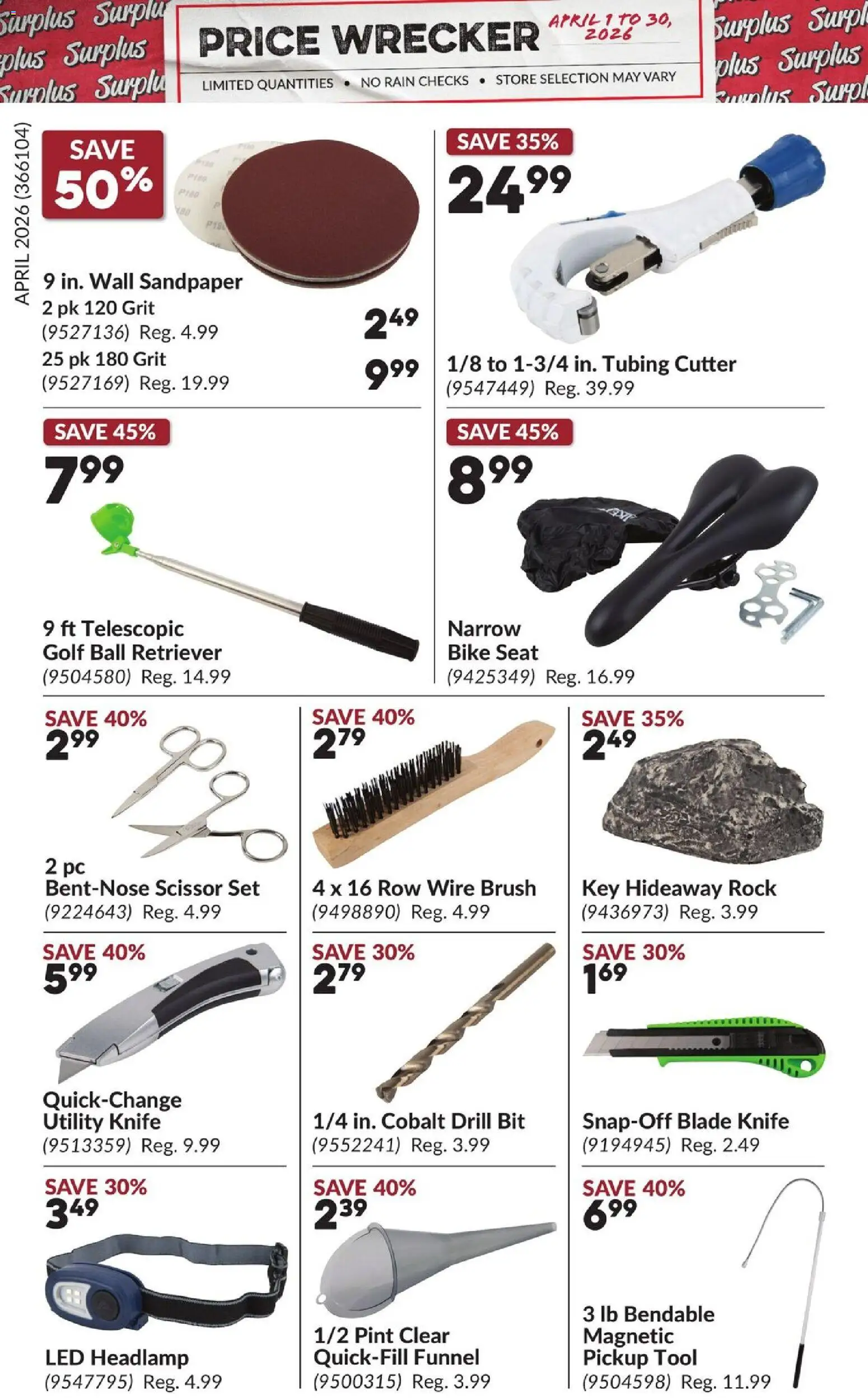 Princess Auto flyer valid from 01.04.2026 | Page: 16 | Products: PC, Cutter, Brush