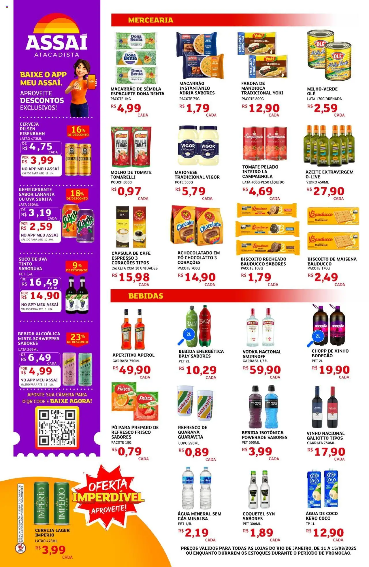 Assaí Atacadista Folheto - válido de 11.08.2025 | Página: 2 | Produtos: Coco, Molho de tomate, Achocolatado, Água mineral