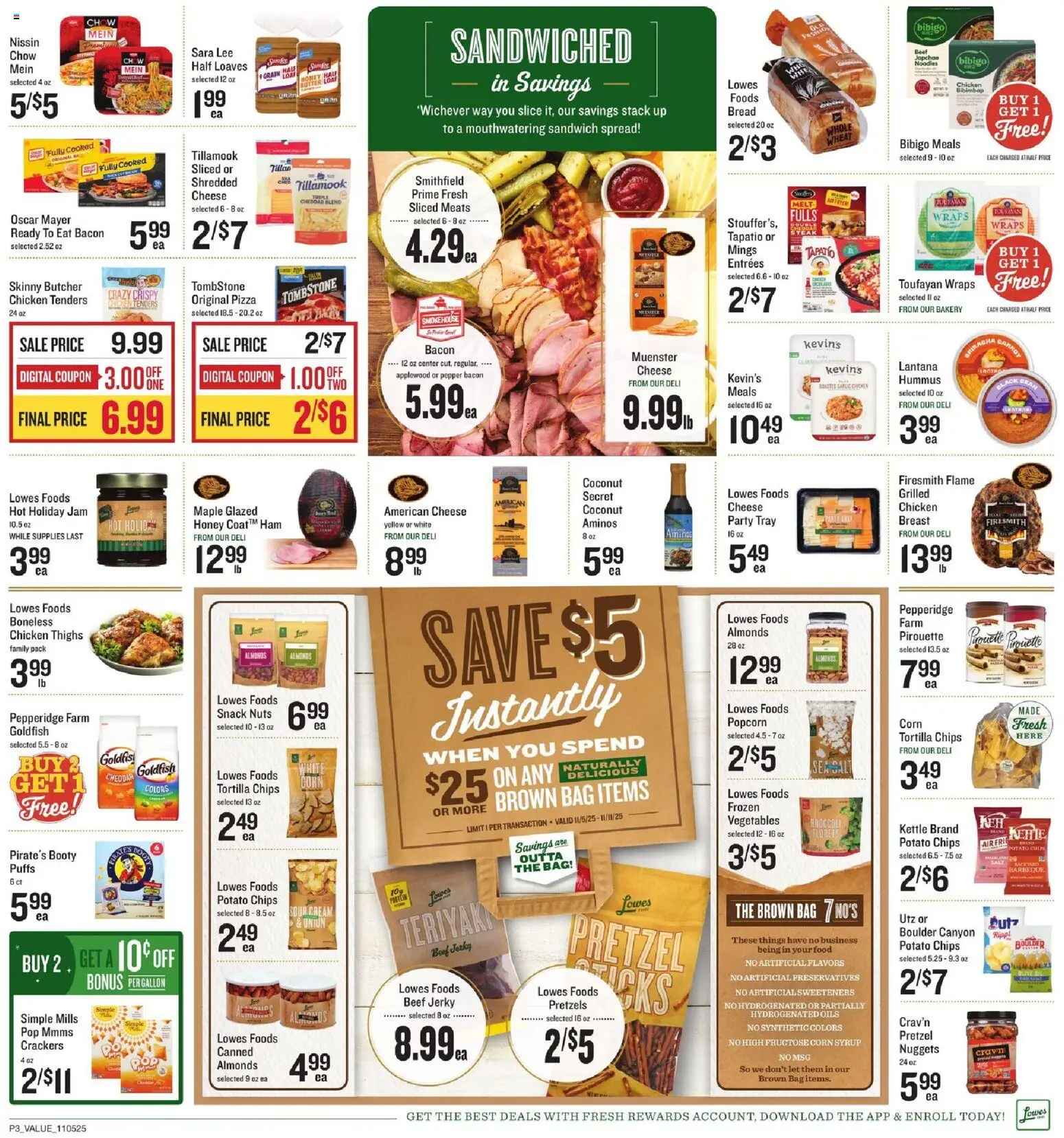 Lowes Foods Weekly Ad - NC - valid from 05.11.2025 | Page: 3 | Products: Corn, Bread, Garlic, Kettle