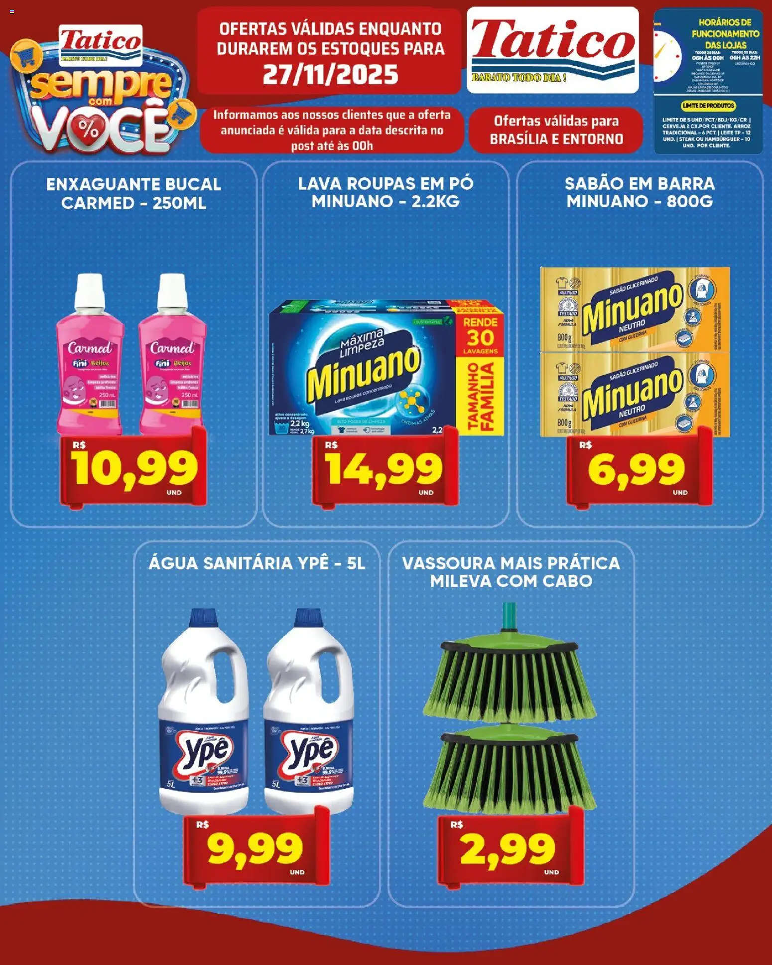 Tatico Folheto - válido de 27.11.2025 | Página: 20 | Produtos: Sabão em barra, Cerveja, Arroz, Água sanitária