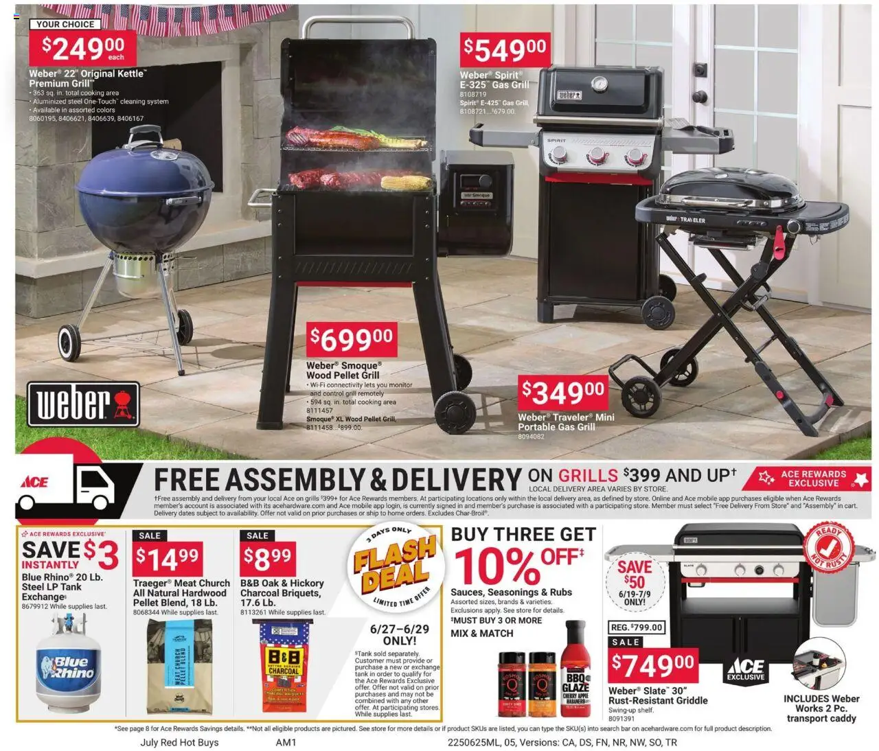 ACE Hardware Corporate Ad MS - valid from 25.06.2025 | Page: 5 | Products: Griddle, Monitor, Grill, Kettle