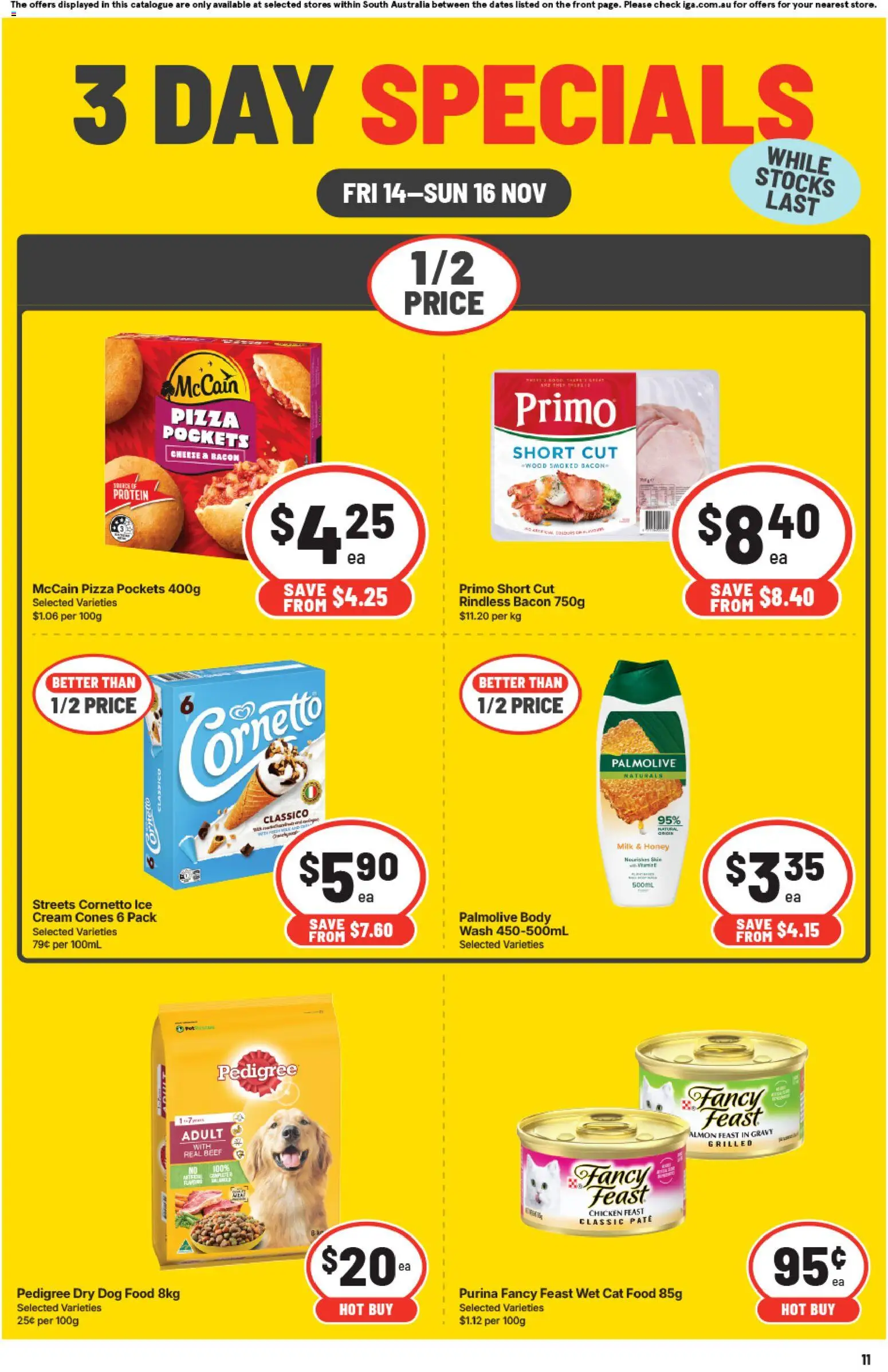 IGA catalogue - valid from 14.11.2025 | Page: 4 | Products: Honey, Beef, Dog food, Ice cream