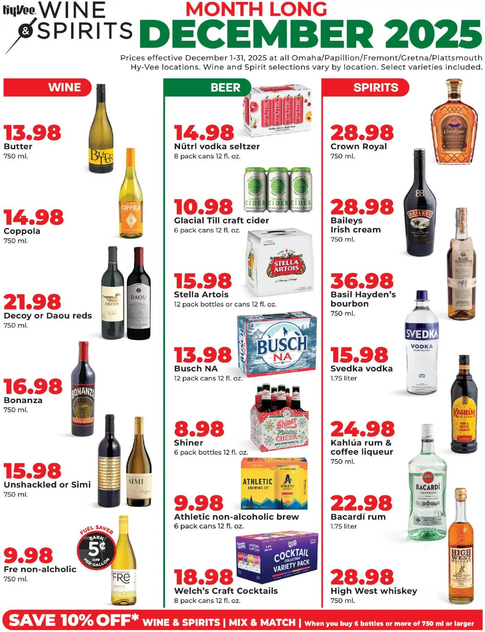 HyVee Wine & Spirits Monthlong - valid from 01.12.2025 | Page: 1