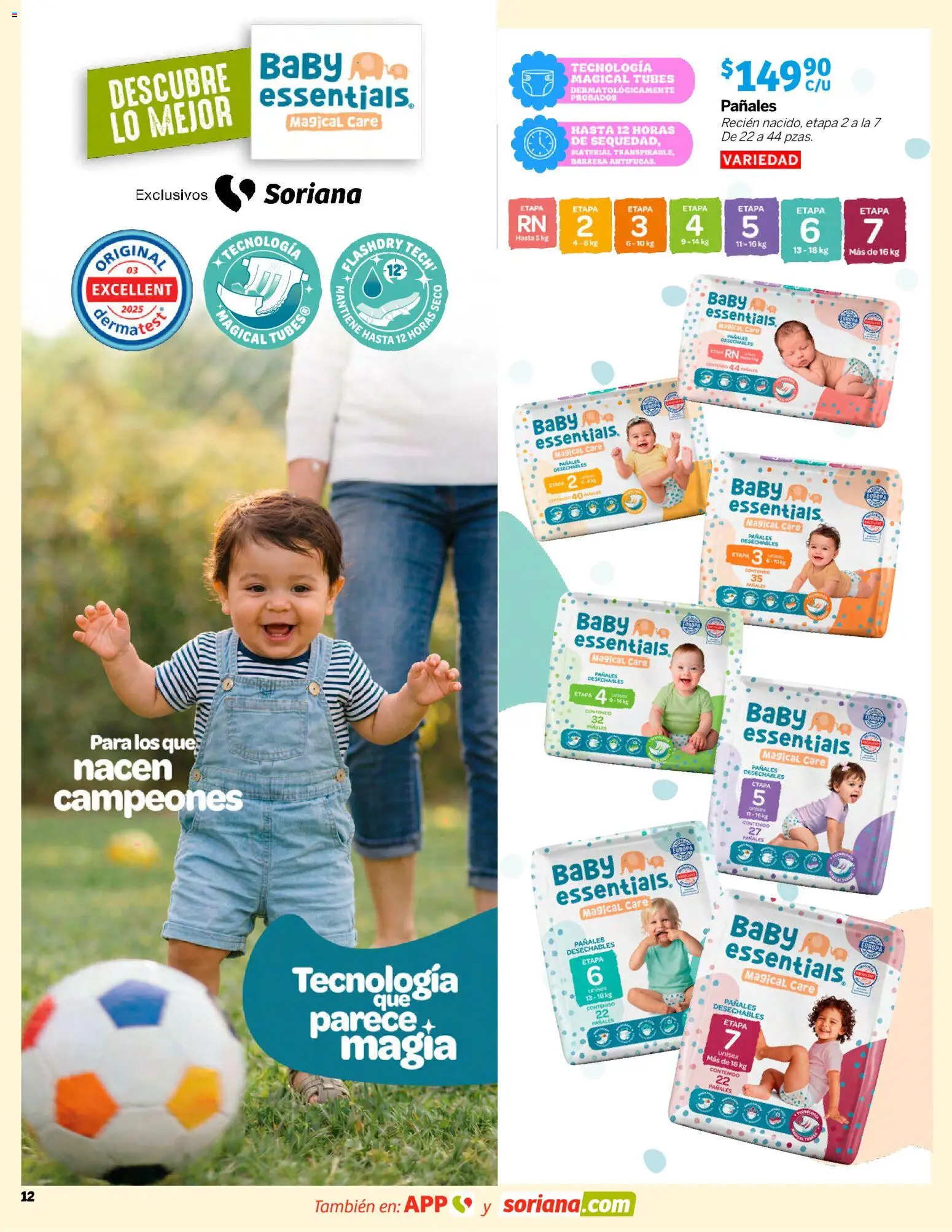 Nuevas ofertas de Soriana válidas en toda la República Mexicana desde el 26.03.2026. ¡Encuentra las mejores ofertas en Soriana Descubre lo mejor Mercado Nacional! | Página: 12 | Productos: Pañales