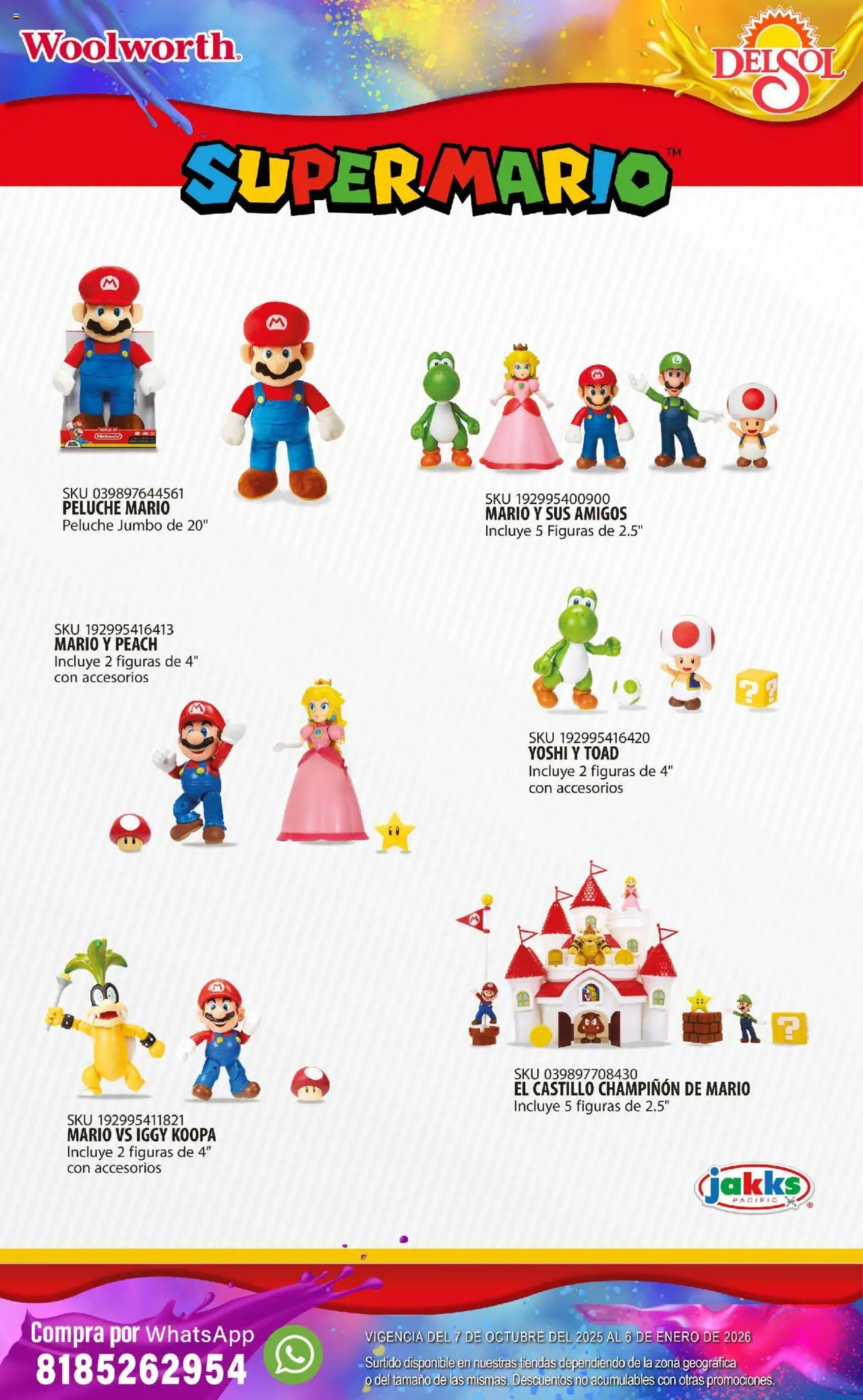 Nuevas ofertas de Del Sol y Woolworth válidas en toda la República Mexicana desde el 07.10.2025. ¡Encuentra las mejores ofertas en Del Sol y Woolworth - Catálogo Castillo Del Juguete! | Página: 142