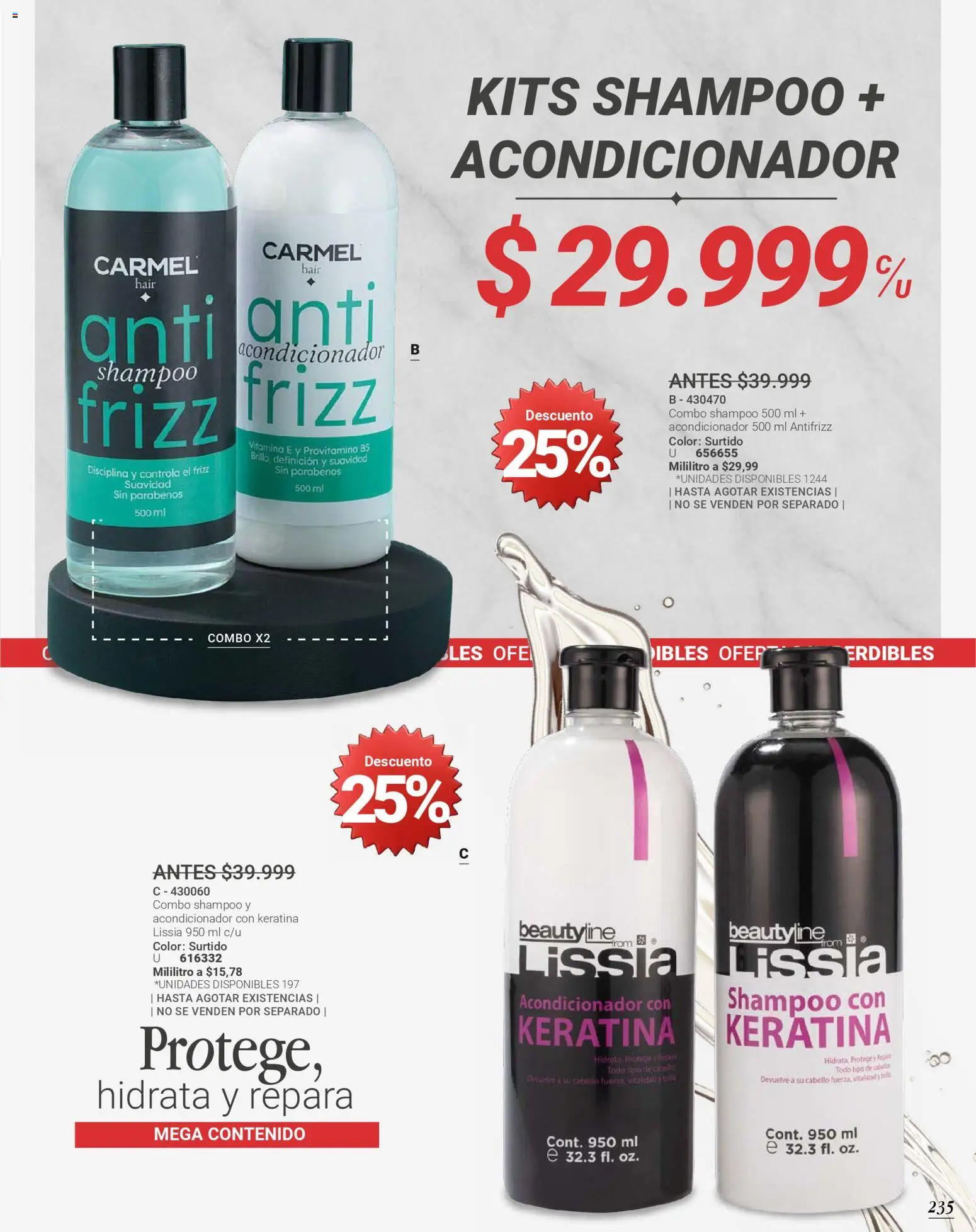 Carmel revista - valida desde el 29.10.2025 | Página: 235 | Productos: Shampoo, Acondicionador