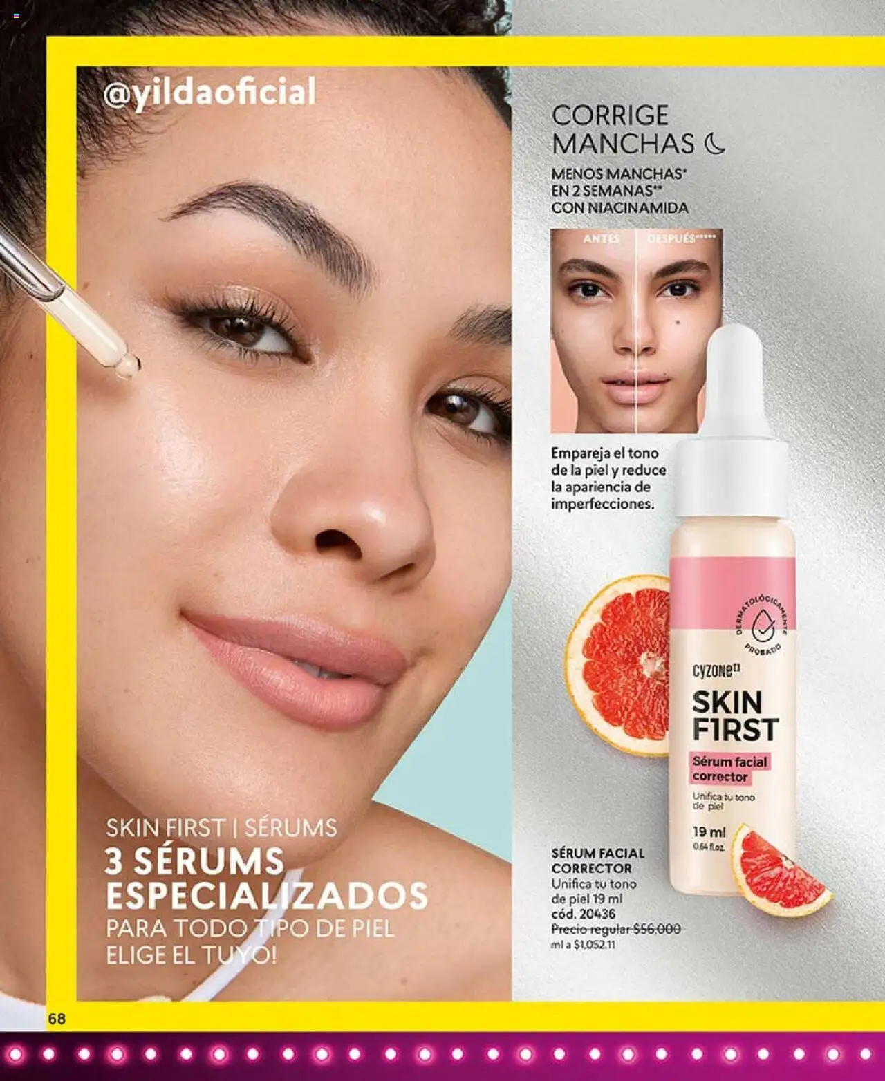 CyZone revista - valida desde el 29.07.2025 | Página: 68 | Productos: Serum, Corrector