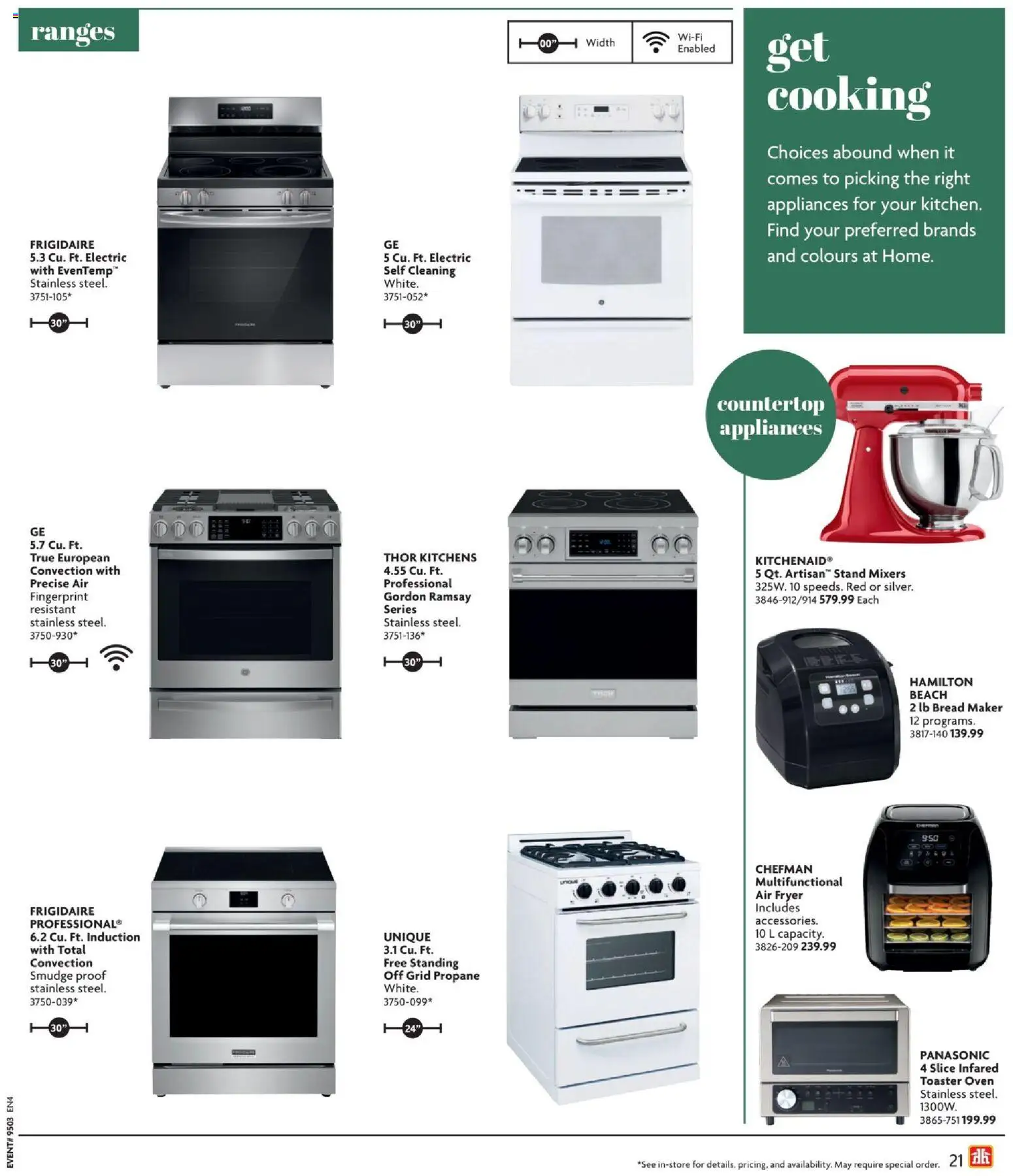 Home Hardware flyer valid from 15.01.2026 | Page: 21 | Products: Oven, Toaster, Fryer, Bread
