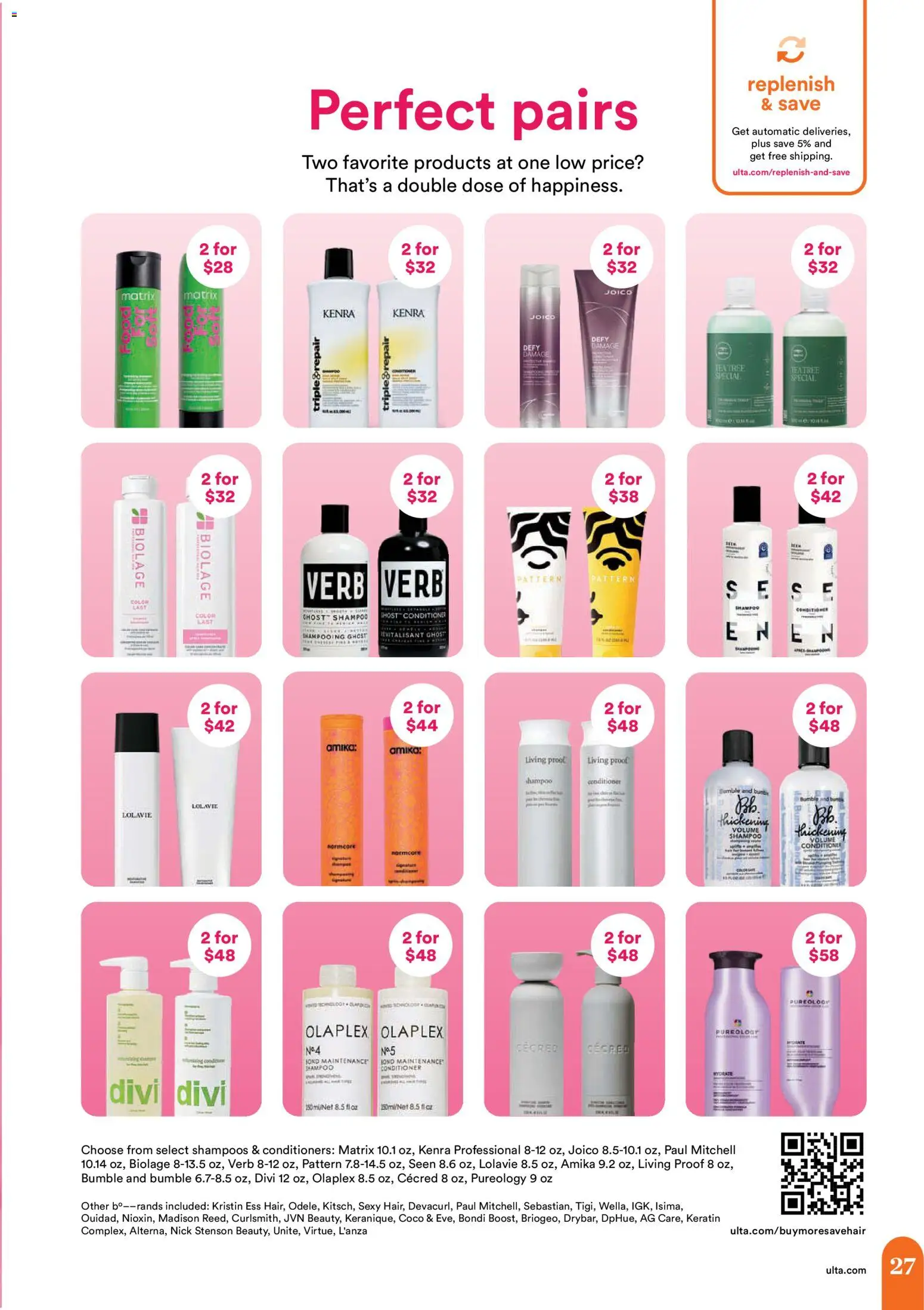 Ulta Beauty - 4.19.26 - 5.10.26 - valid from 19.04.2026 | Page: 27 | Products: Shampoo, Conditioner, Tea