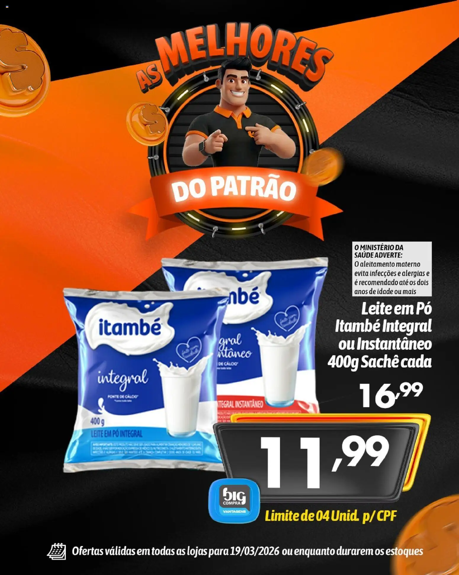 Big Compra Folheto - válido de 19.03.2026 | Página: 4 | Produtos: Pó, Leite, Leite em pó