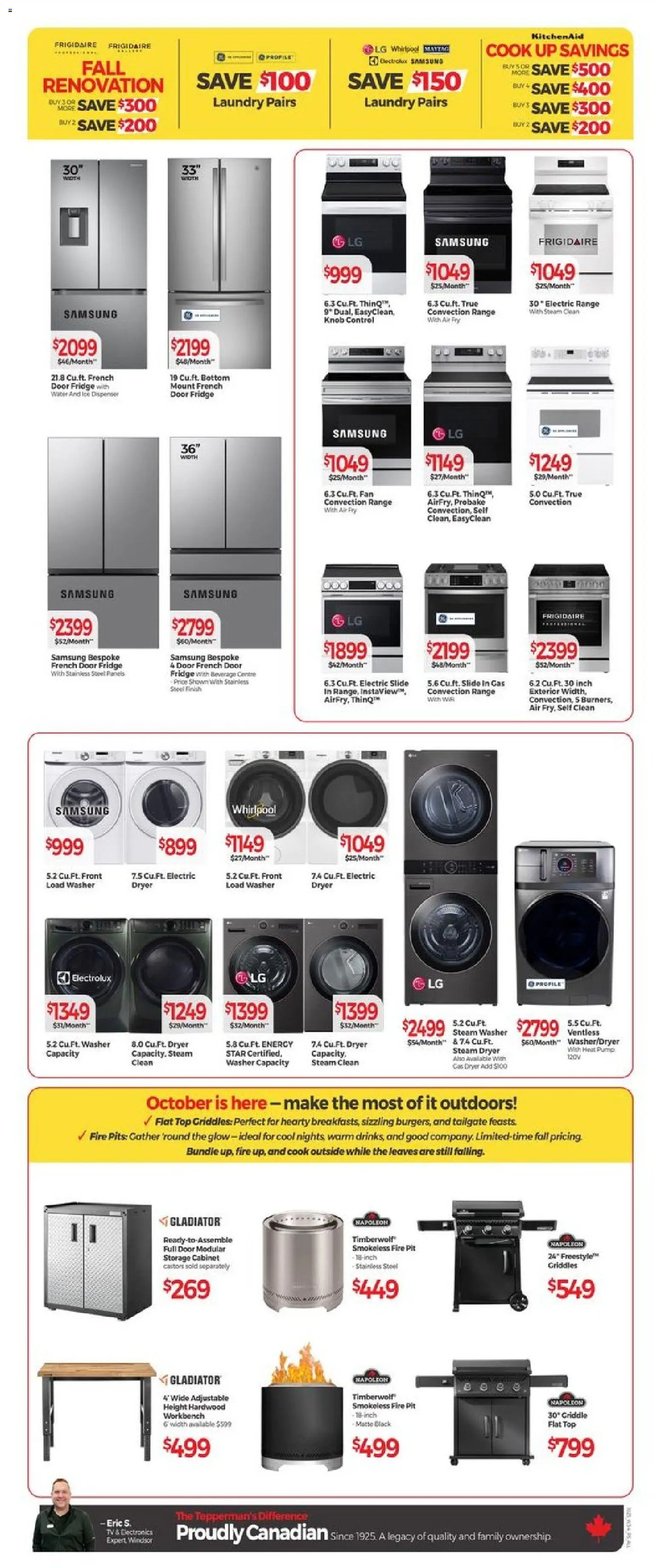 Tepperman's flyer valid from 23.10.2025 | Page: 6 | Products: Tv, Dryer, Fan, Cabinet