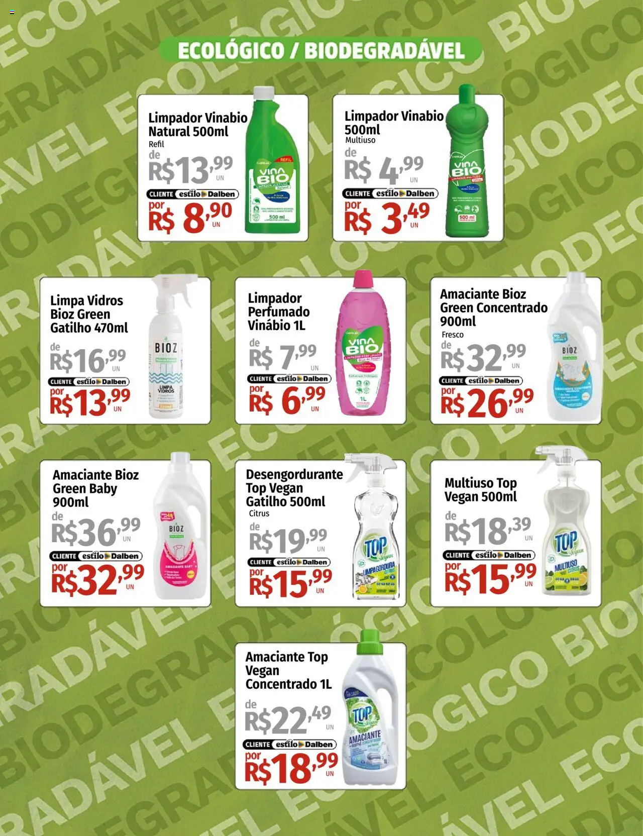 Supermercado Dalben Folheto - válido de 20.10.2025 | Página: 4 | Produtos: Desengordurante, Roupas, Limpa vidros, Amaciante