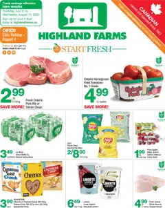 Preview of Highland Farms weekly flyer / circulaire from shop Highland Farms valid from 31.07.2025
