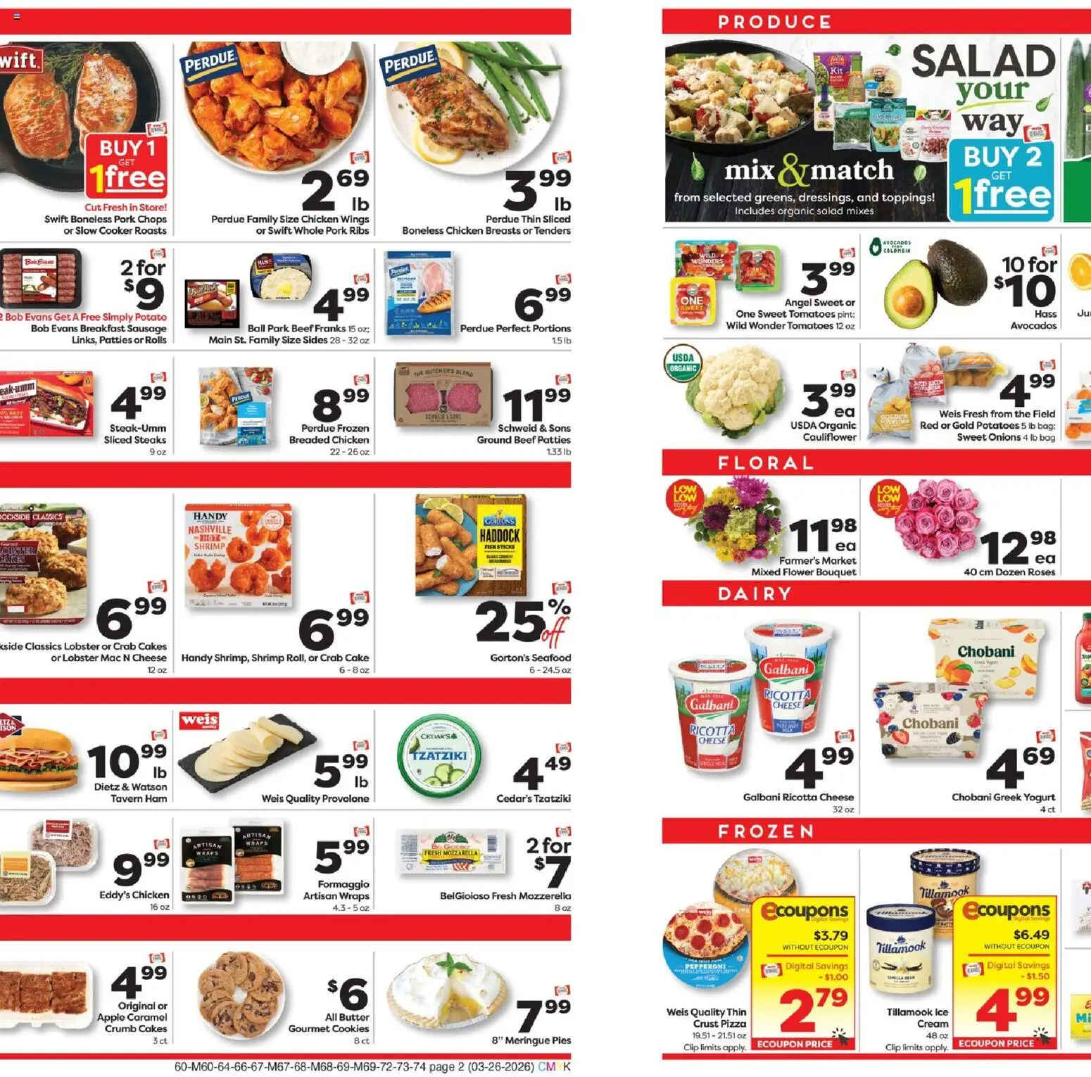 Weis Weekly Circular - VA - valid from 26.03.2026 | Page: 5 | Products: Cheese, Beef, Cream, Sausage