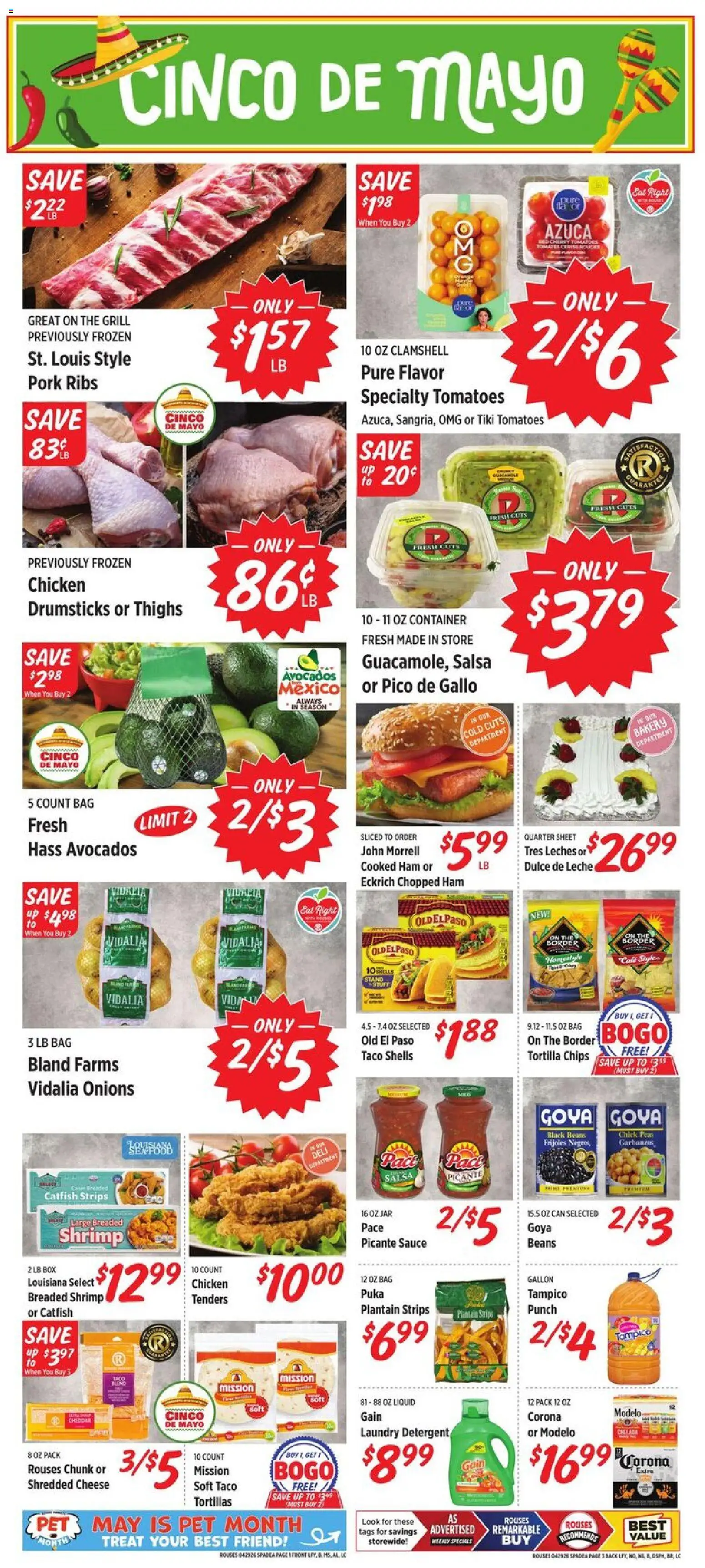 Rouses Weekly Ad - valid from 29.04.2026 | Page: 2 | Products: Bakery, Tomatoes, Bag, Sheet