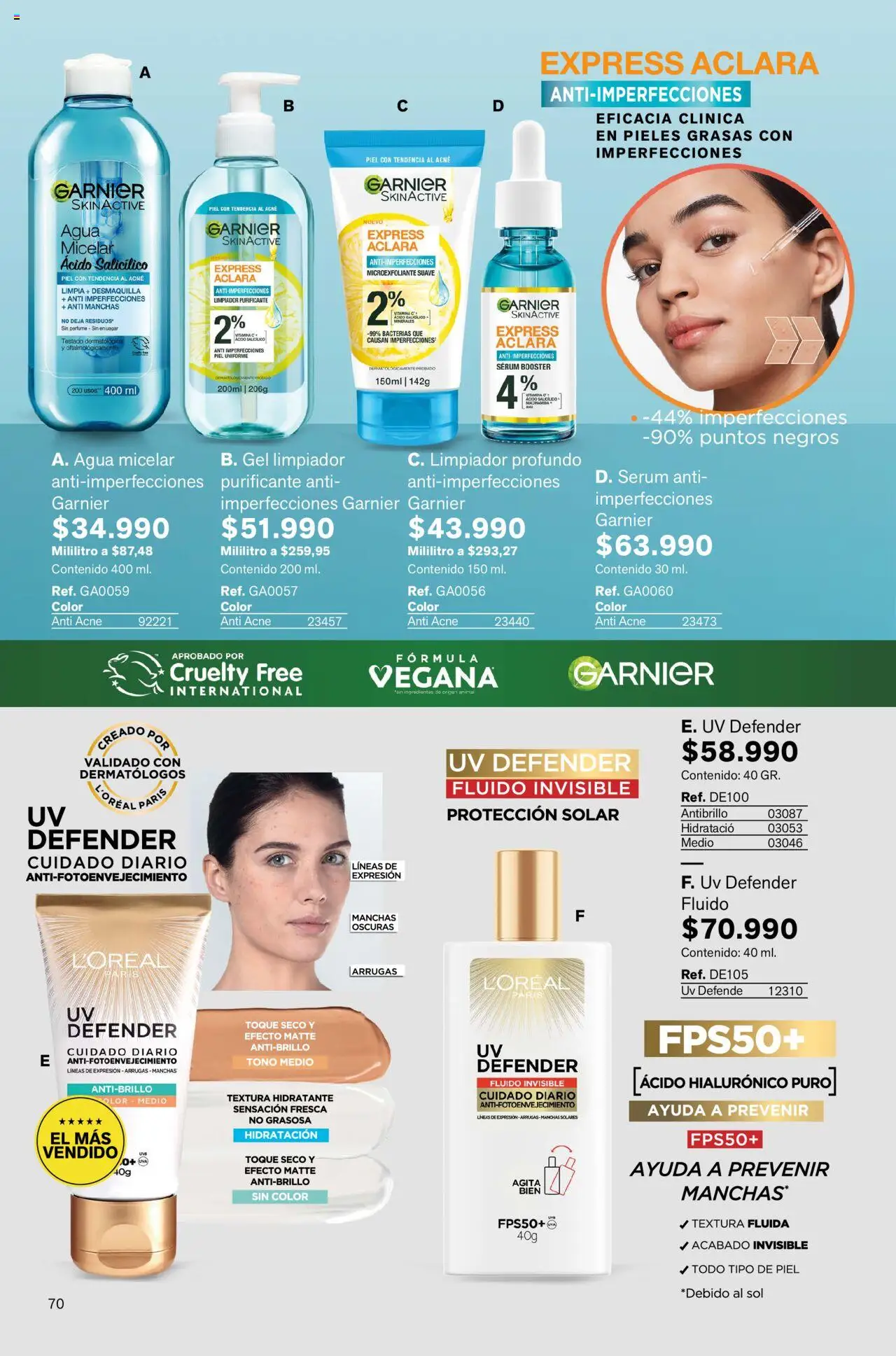 Leonisa revista - valida desde el 24.06.2025 | Página: 70 | Productos: Agua micelar, Serum, Limpiador, Perfume