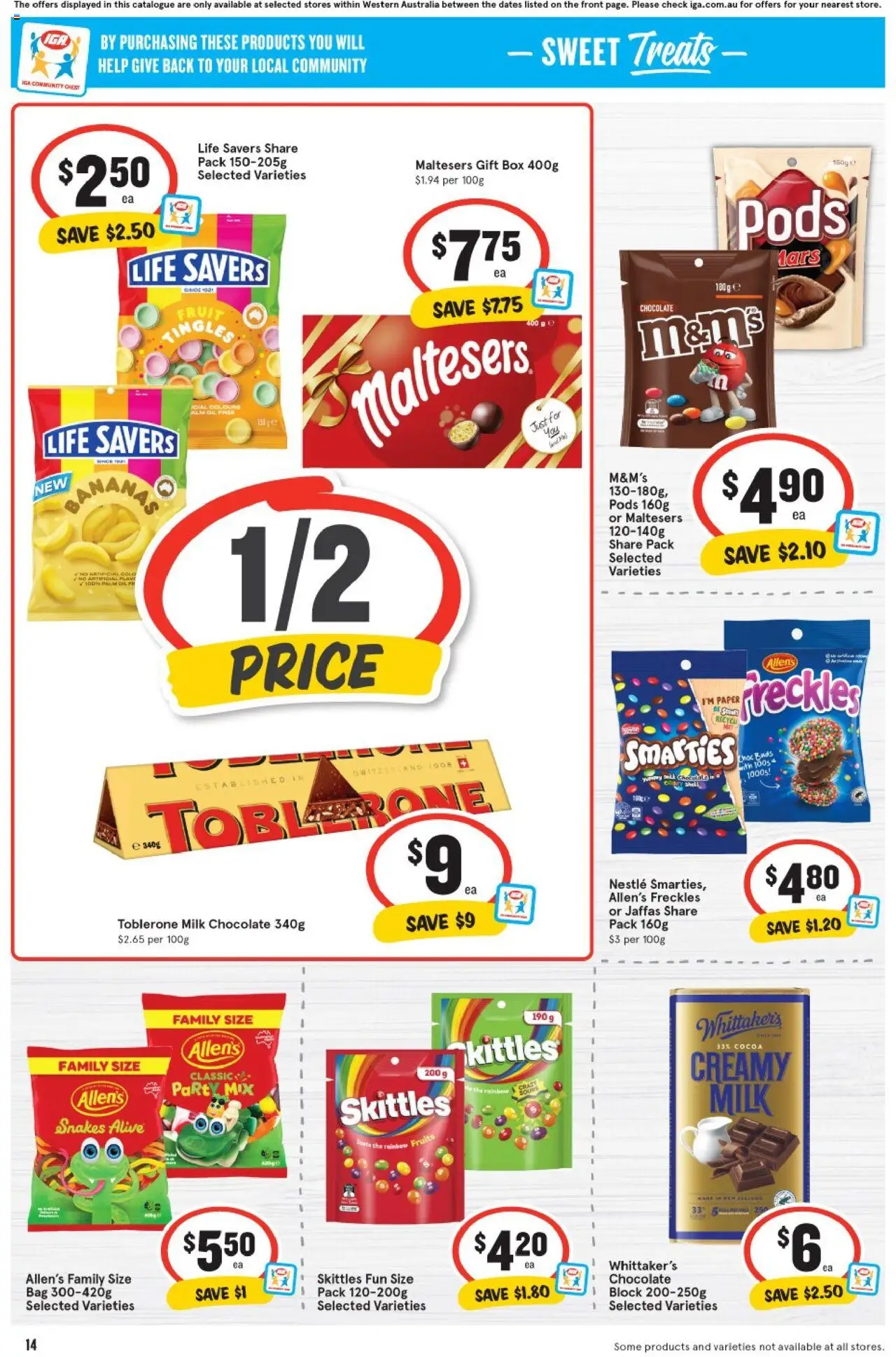 IGA catalogue - valid from 13.08.2025 | Page: 14 | Products: Box, Cocoa, Milk, Bananas