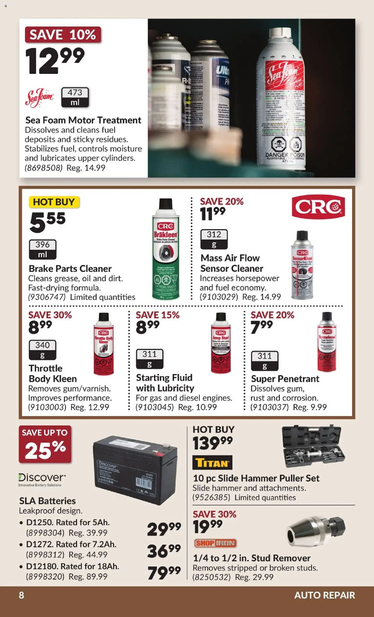 Princess Auto flyer valid from 30.12.2025 | Page: 13 | Products: PC, Iron, Battery, Oil