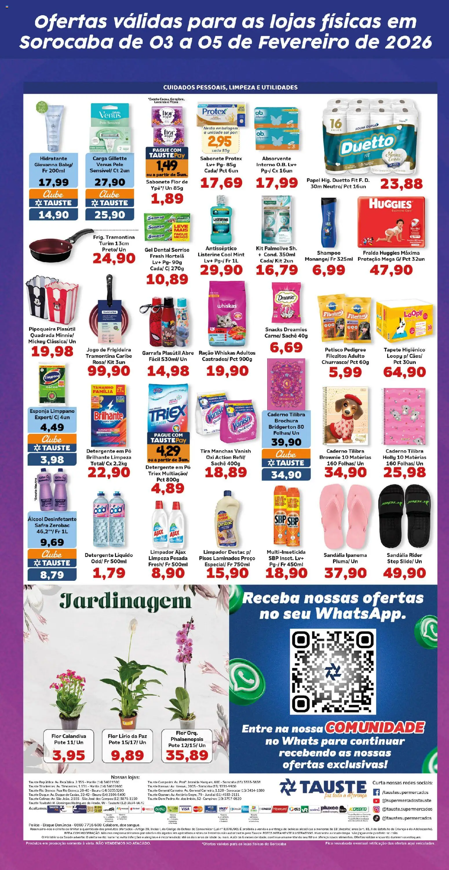 Tauste Folheto - válido de 03.02.2026 | Página: 5 | Produtos: Hortelã, Detergente, Roupas, Desinfetante