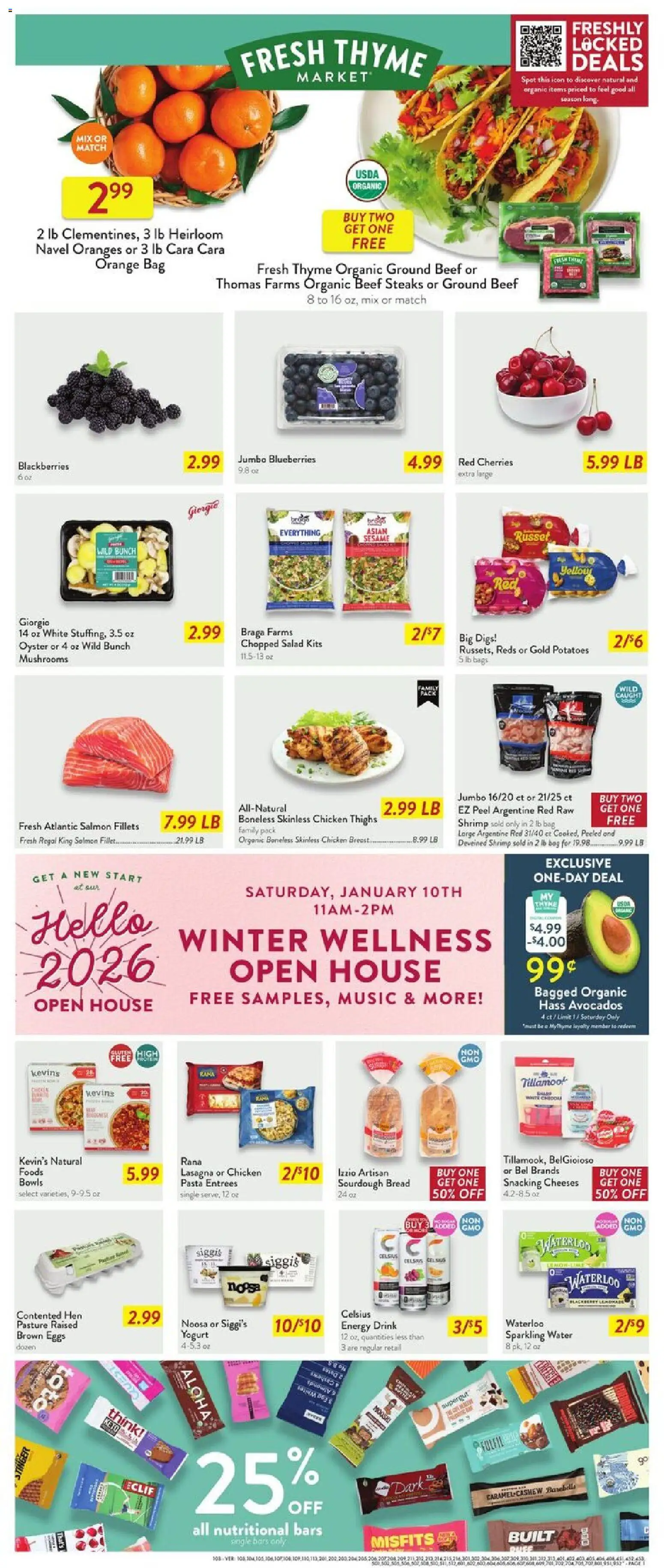Fresh Thyme Weekly Ad - MO - valid from 07.01.2026 | Page: 3 | Products: Eggs, Bread, Pasta, Salad
