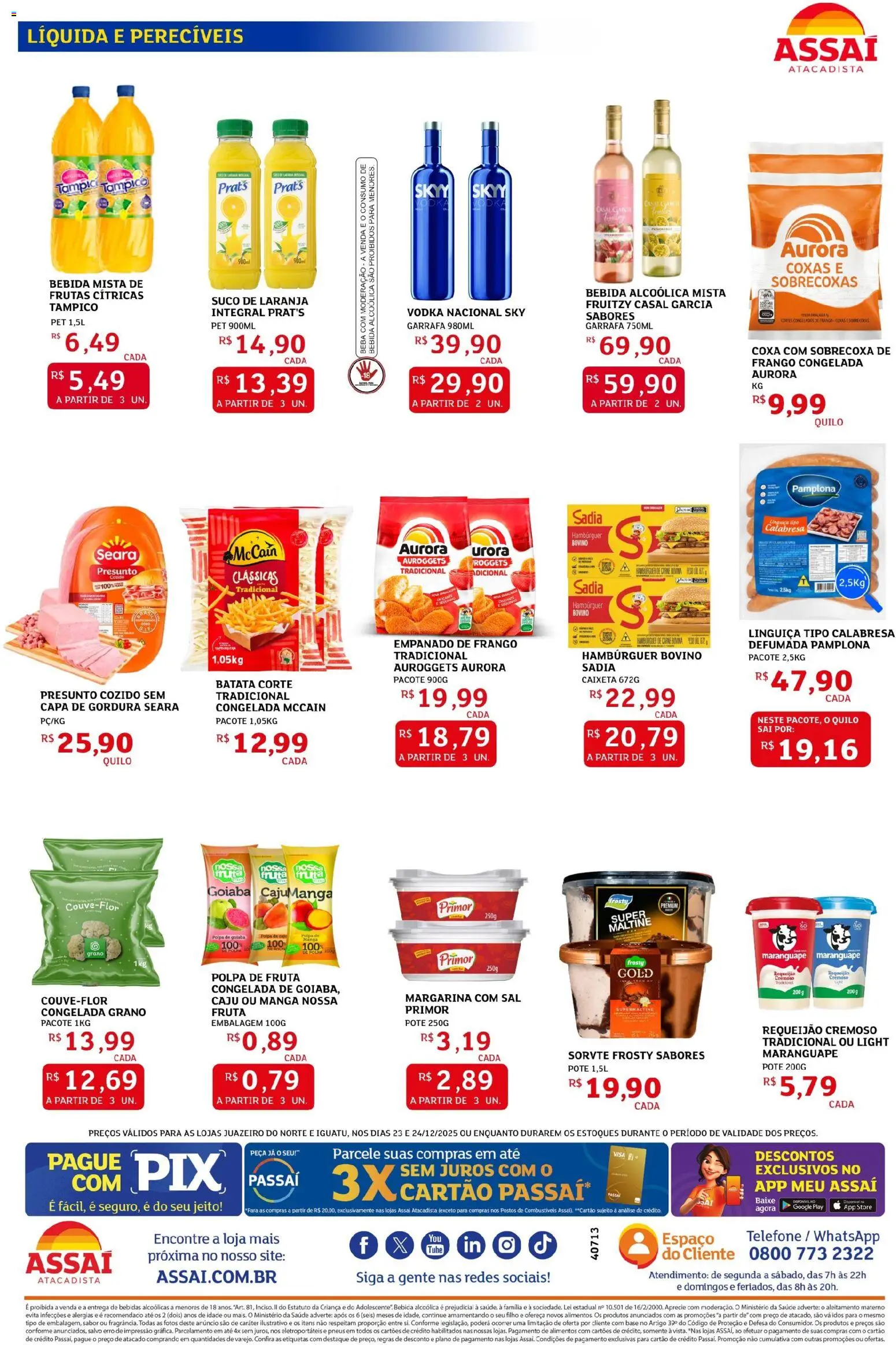 Assaí Atacadista Folheto - válido de 23.12.2025 | Página: 2 | Produtos: Vodka, Bebida, Telefone, Margarina