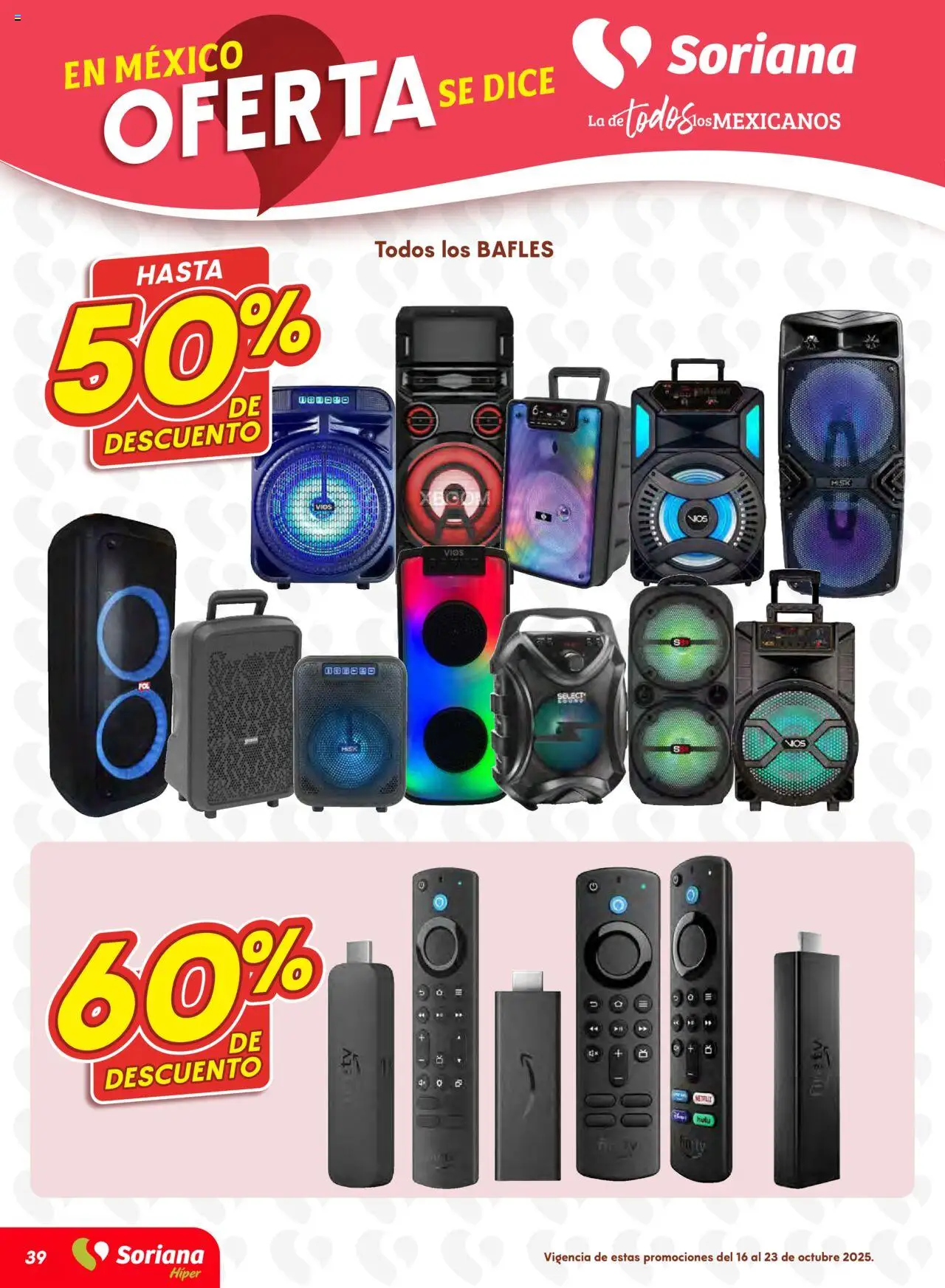 Nuevas ofertas de Soriana válidas en toda la República Mexicana desde el 16.10.2025. ¡Encuentra las mejores ofertas en Soriana - Preciazazaso Híper: Frontera BCN, Son! | Página: 38