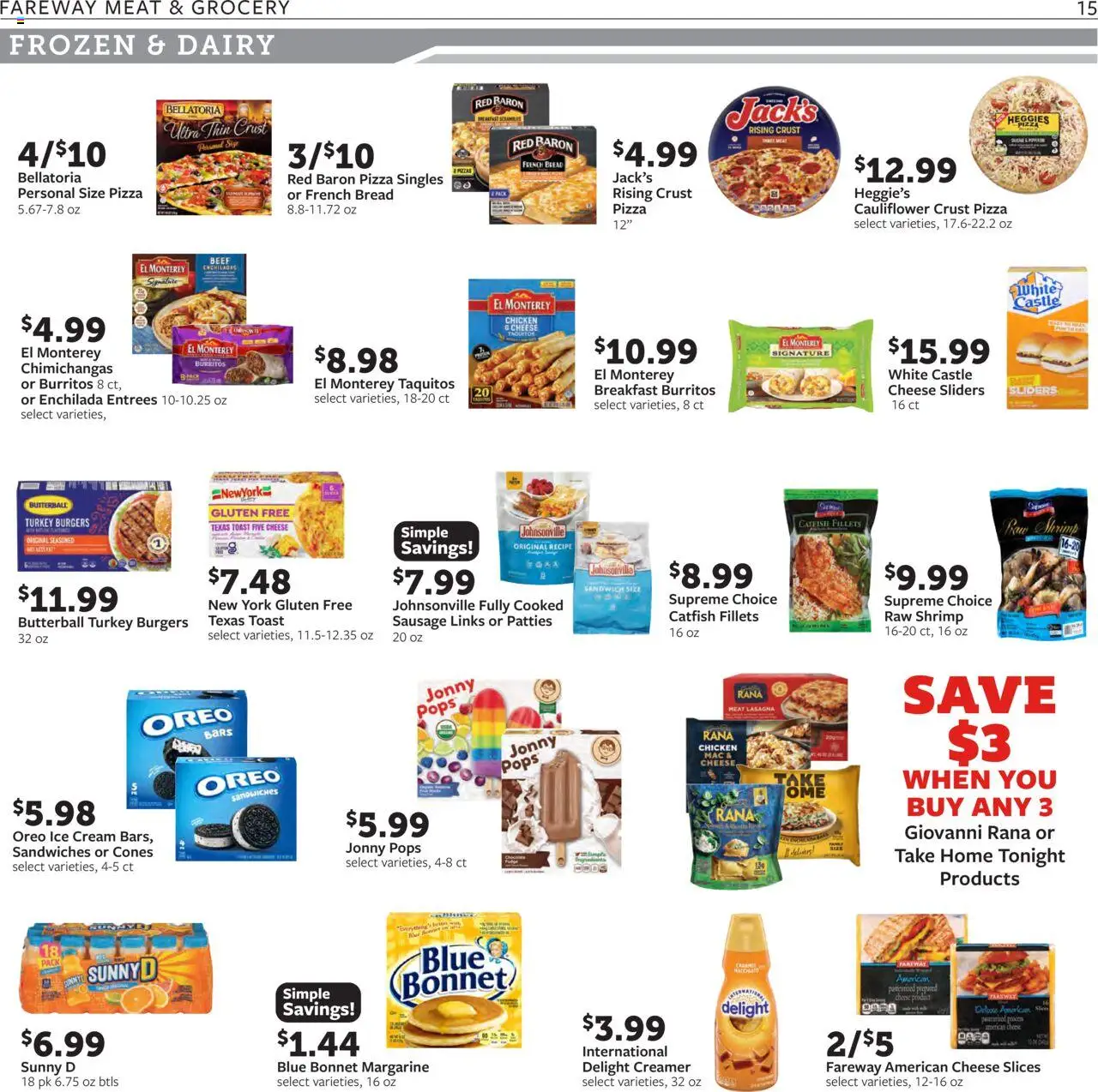 Fareway Weekly Ad - valid from 13.10.2025 | Page: 15 | Products: Beef, Ice cream, Sausage, Cauliflower