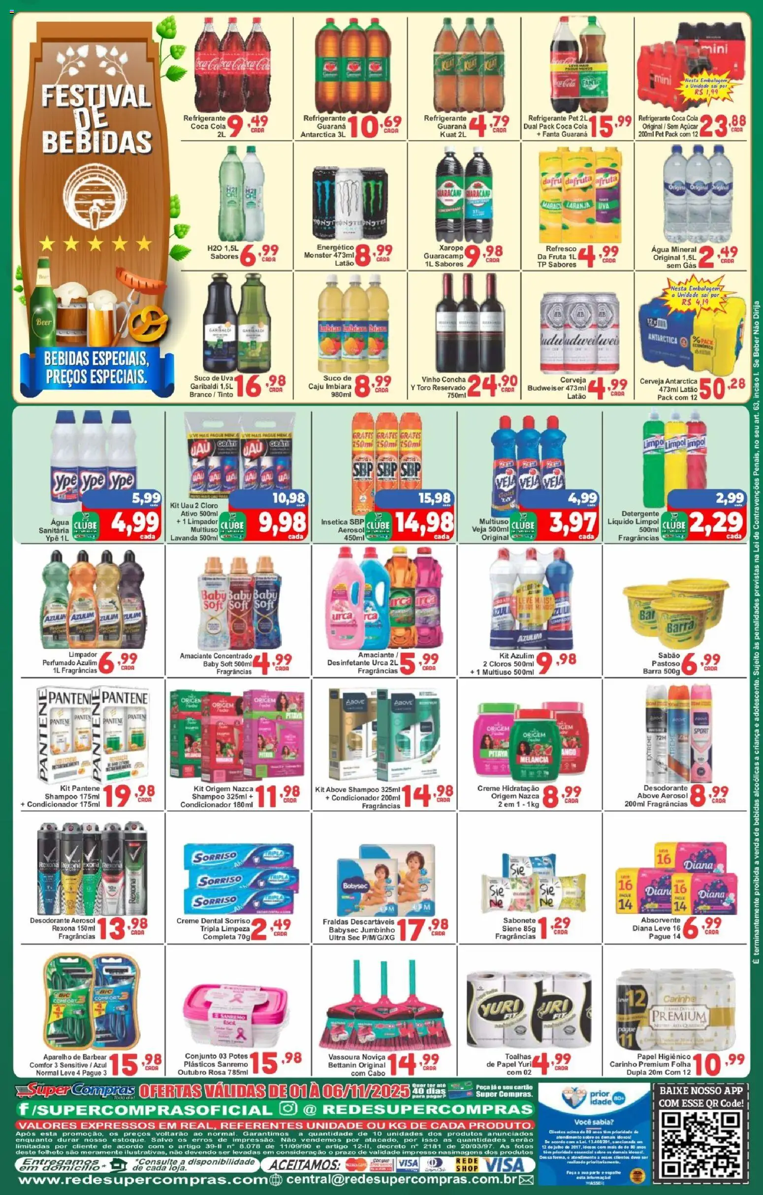 Rede Super Compras Folheto - válido de 01.11.2025 | Página: 4 | Produtos: Faca, Cerveja, Xarope, Vassoura
